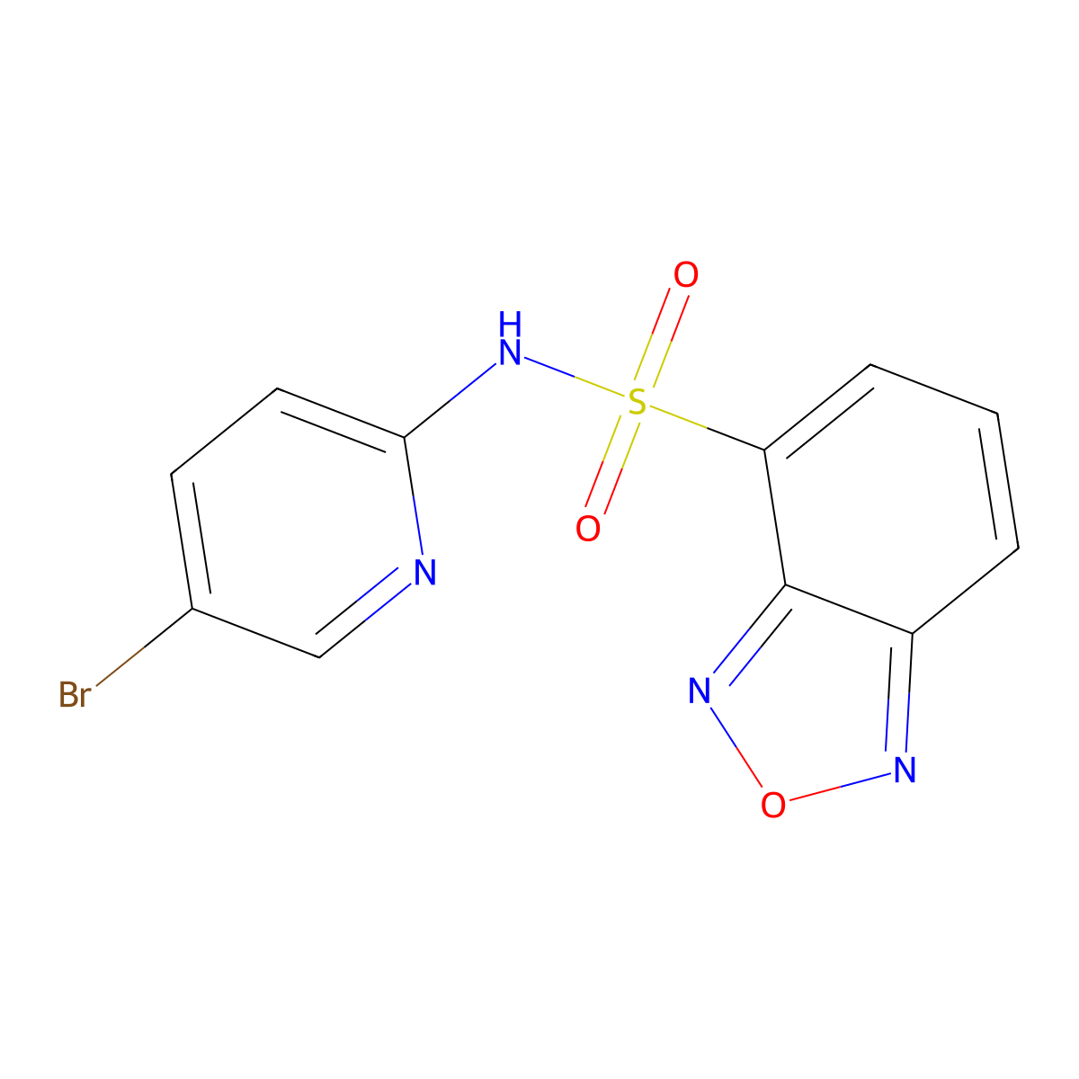 N-(5-bromopyridin-2-yl)-2,1,3-benzoxadiazole-4-sulfonamide molecular structure, CAS 669731-69-5