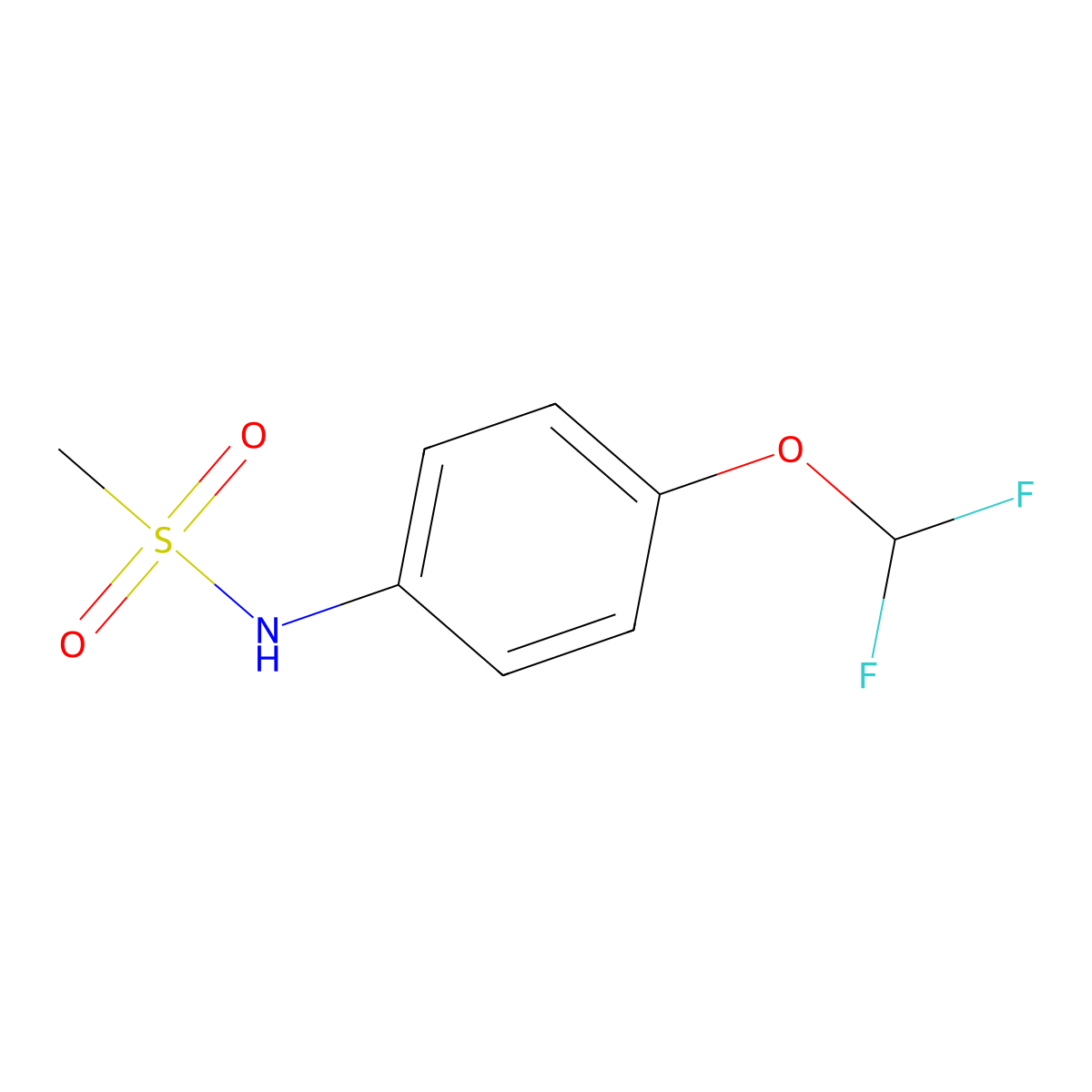 N-[4-(difluoromethoxy)phenyl]methanesulfonamide molecular structure, CAS 669731-78-6