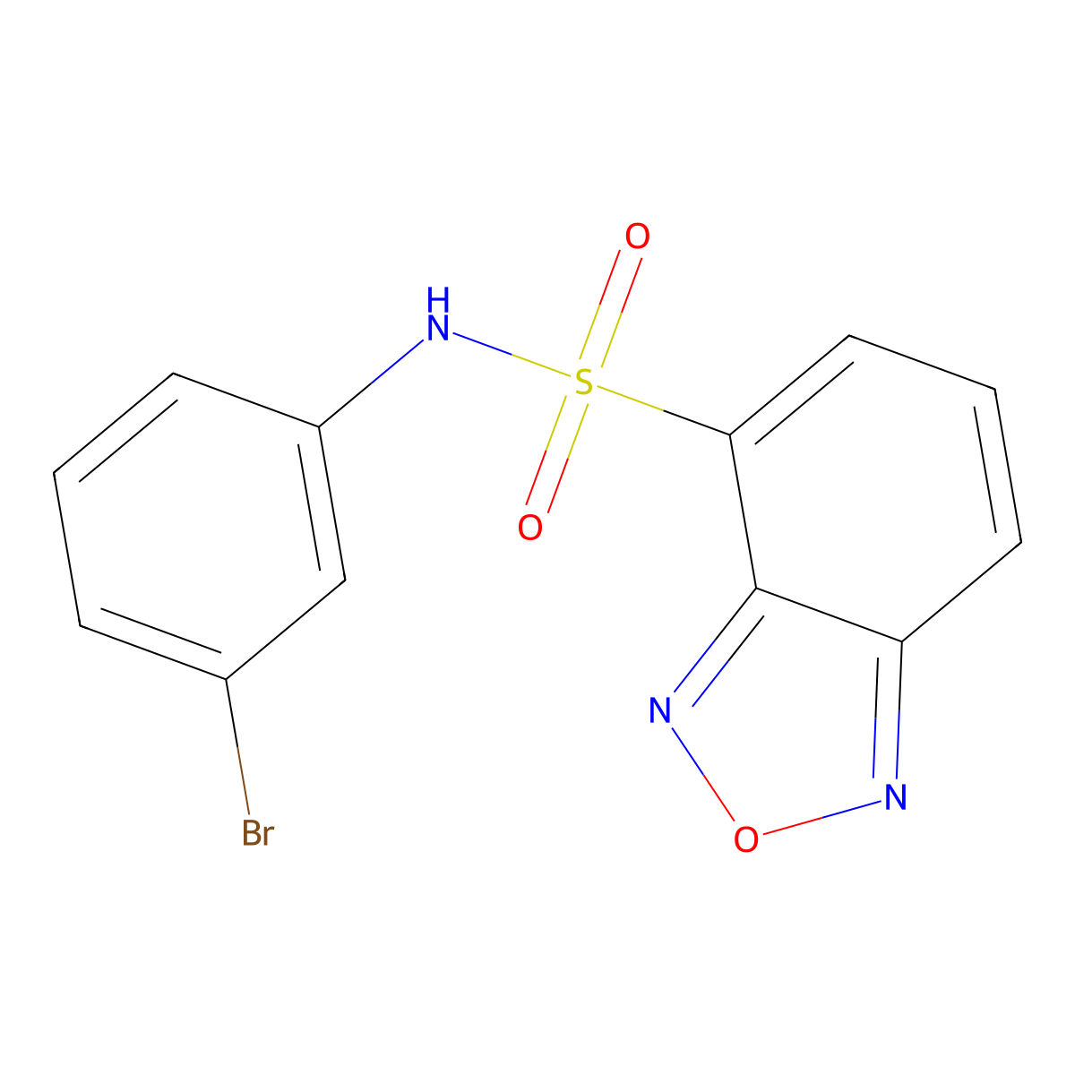 N-(3-bromophenyl)-2,1,3-benzoxadiazole-4-sulfonamide molecular structure, CAS 669731-86-6