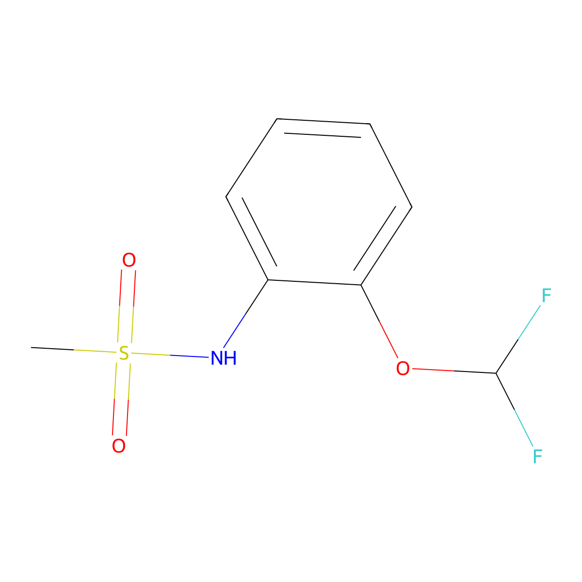 N-[2-(difluoromethoxy)phenyl]methanesulfonamide molecular structure, CAS 669731-92-4