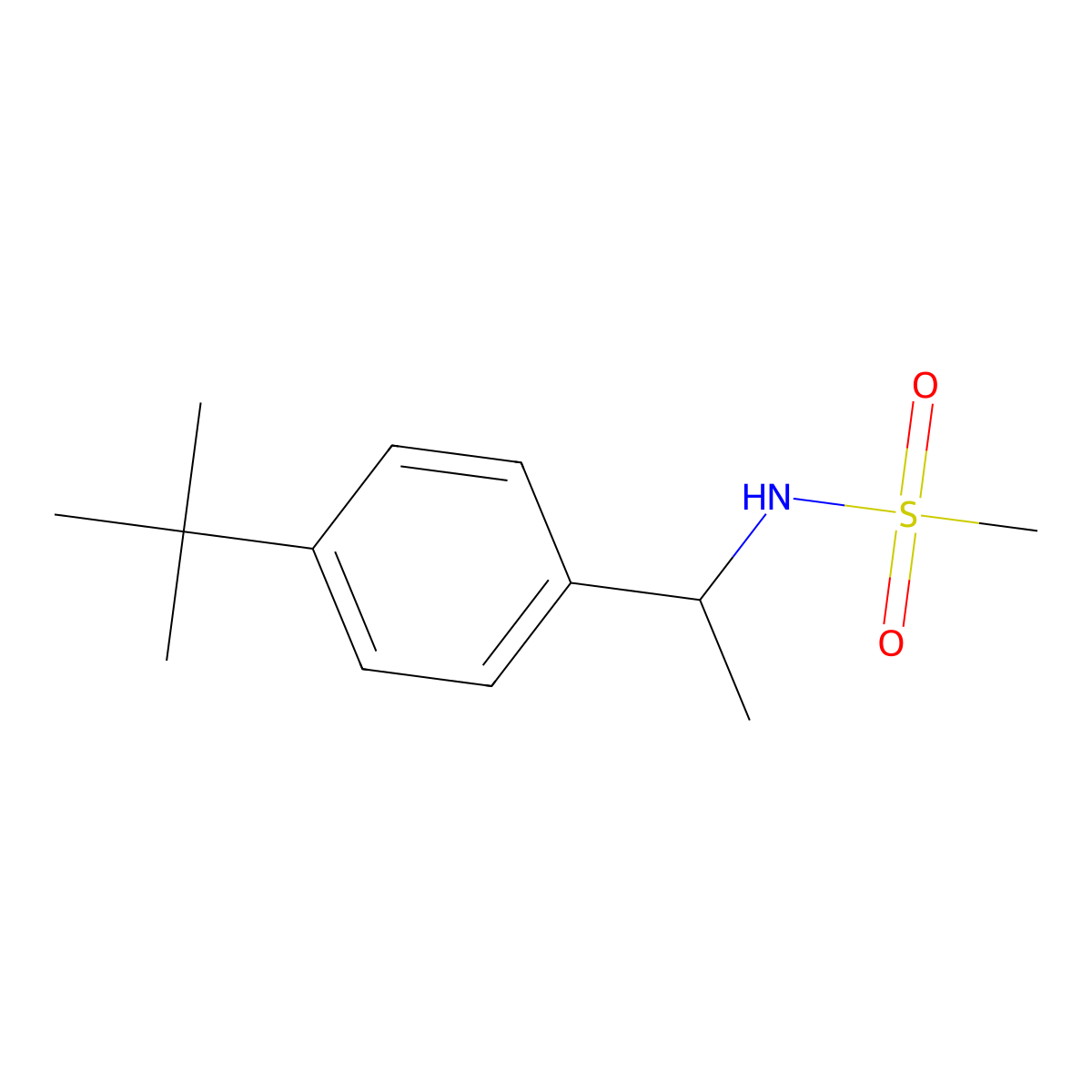 N-[1-(4-tert-butylphenyl)ethyl]methanesulfonamide molecular structure, CAS 669731-98-0