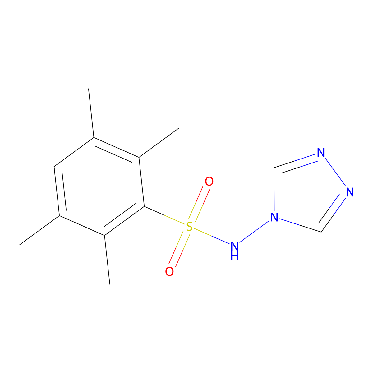 [(2,3,5,6-Tetramethylphenyl)sulfonyl]-1,2,4-triazol-4-ylamine molecular structure, CAS 669732-02-9