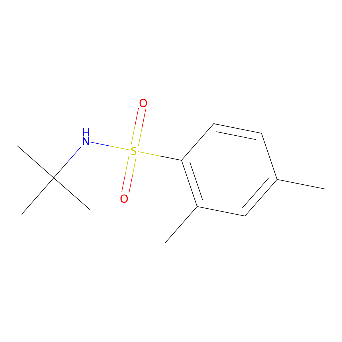 N-tert-butyl-2,4-dimethylbenzenesulfonamide molecular structure, CAS 669732-25-6