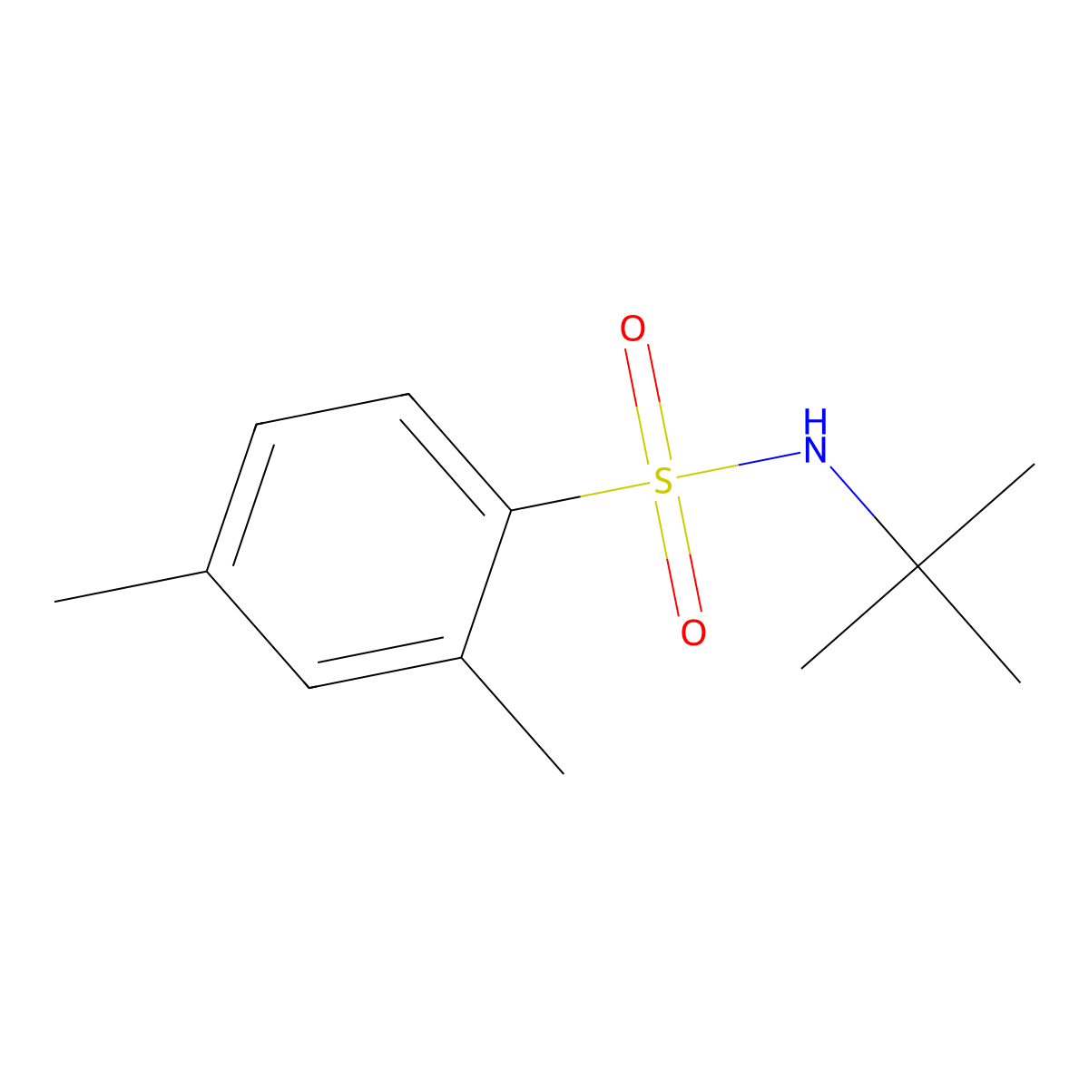 N-tert-butyl-2,4-dimethylbenzenesulfonamide molecular structure, CAS 669732-25-6