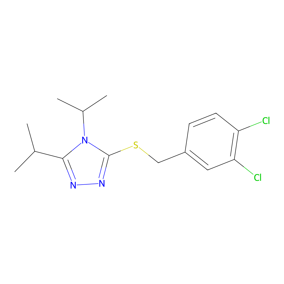 5-[(3,4-Dichlorophenyl)methylthio]-3,4-bis(methylethyl)-1,2,4-triazole molecular structure, CAS 669732-35-8