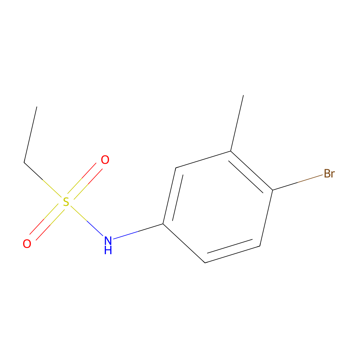 N-(4-bromo-3-methylphenyl)ethanesulfonamide molecular structure, CAS 669732-39-2
