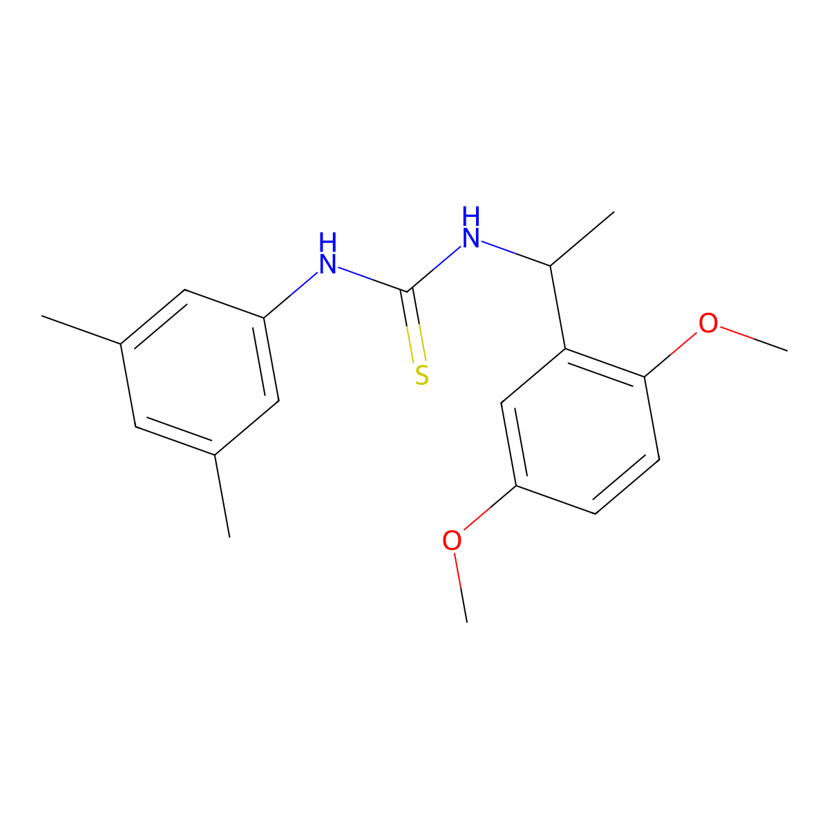 1-[1-(2,5-Dimethoxyphenyl)ethyl]-3-(3,5-dimethylphenyl)thiourea molecular structure, CAS 669733-43-1