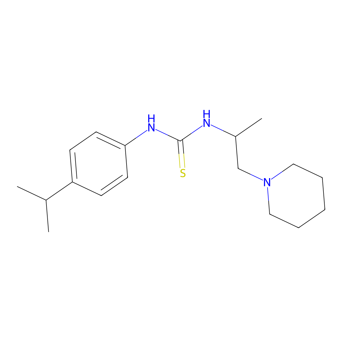 1-(1-Piperidin-1-ylpropan-2-yl)-3-(4-propan-2-ylphenyl)thiourea molecular structure, CAS 669733-56-6