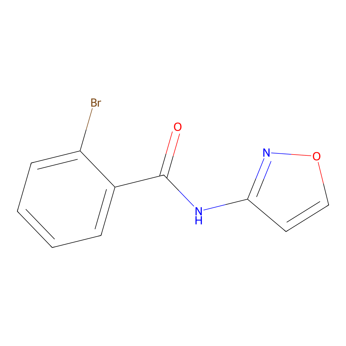 2-bromo-N-(1,2-oxazol-3-yl)benzamide molecular structure, CAS 669735-87-9