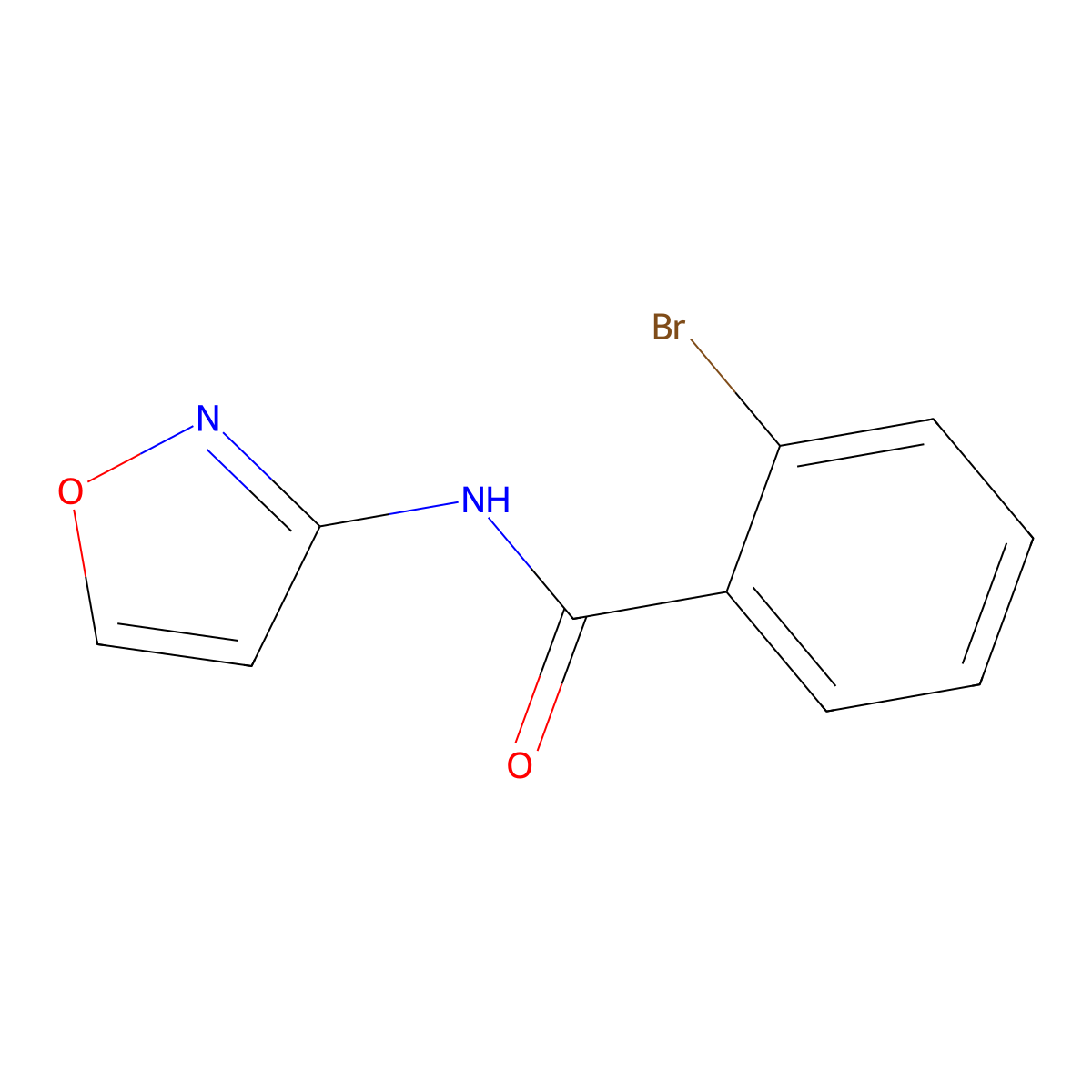 2-bromo-N-(1,2-oxazol-3-yl)benzamide molecular structure, CAS 669735-87-9