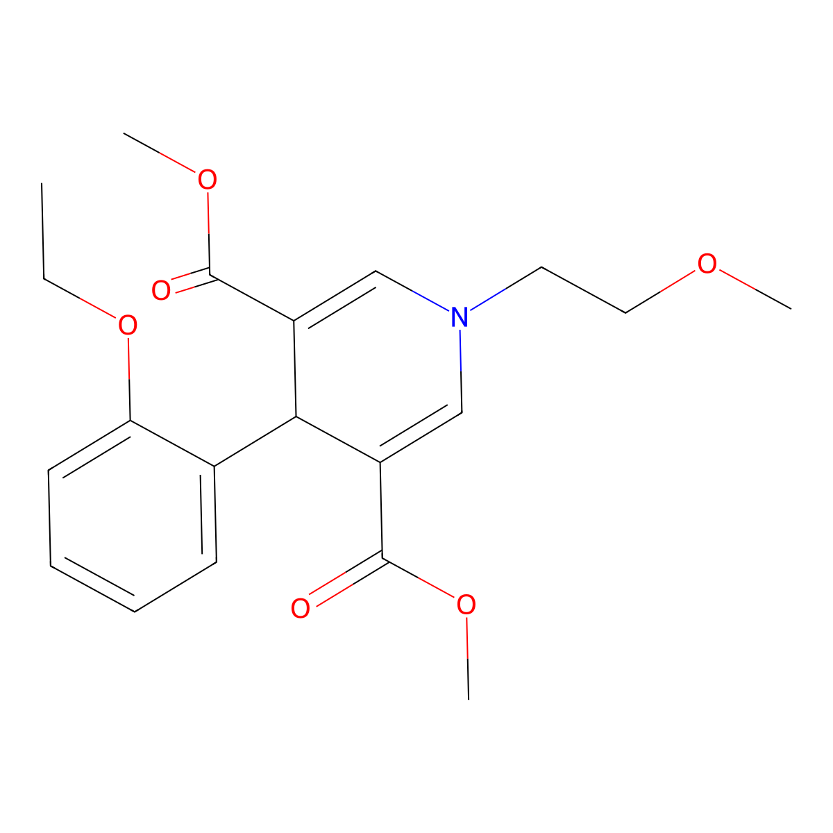 Dimethyl 4-(2-ethoxyphenyl)-1-(2-methoxyethyl)-1,4-dihydropyridine-3,5-dicarboxylate molecular structure, CAS 669736-24-7