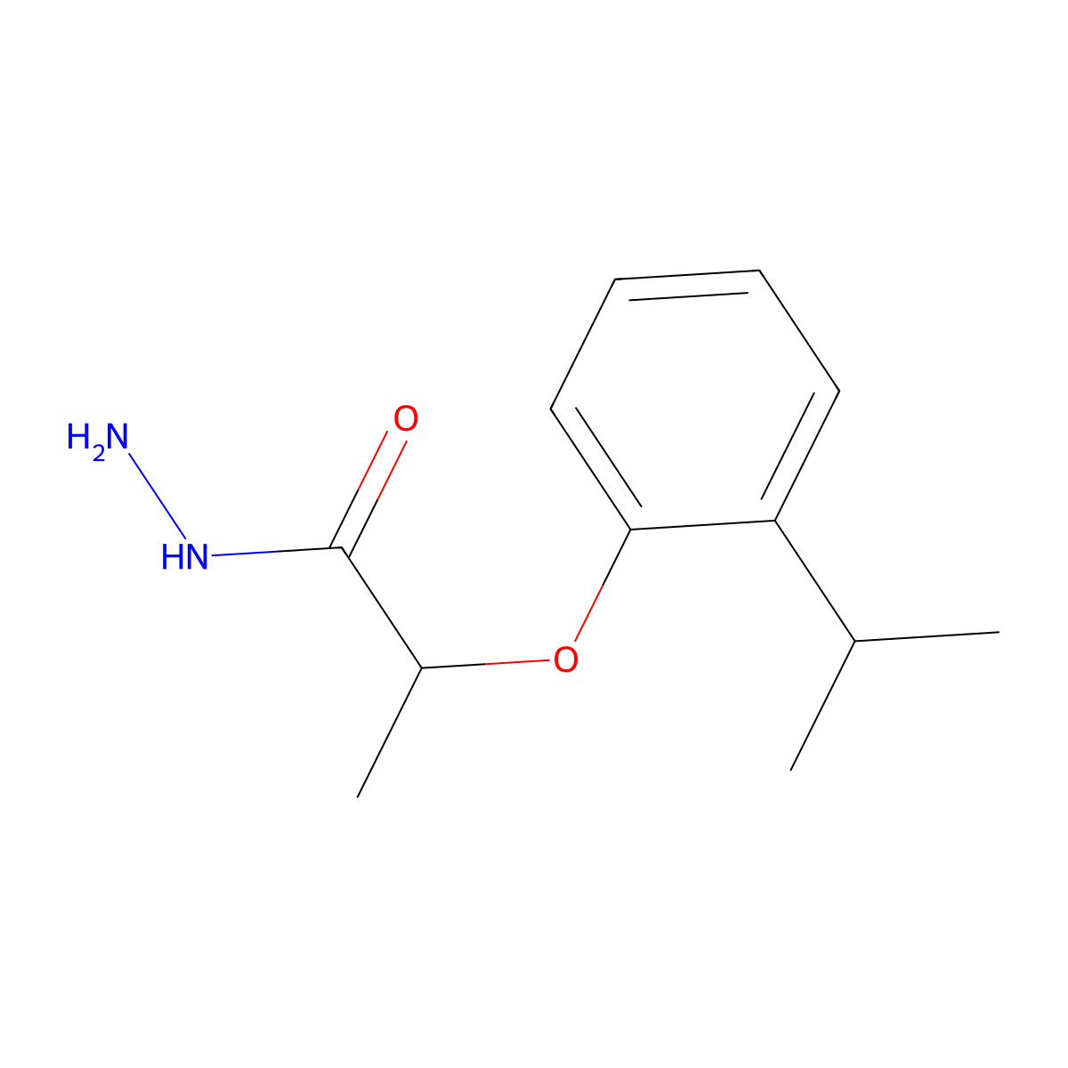 2-(2-Isopropylphenoxy)propanohydrazide molecular structure, CAS 669737-46-6
