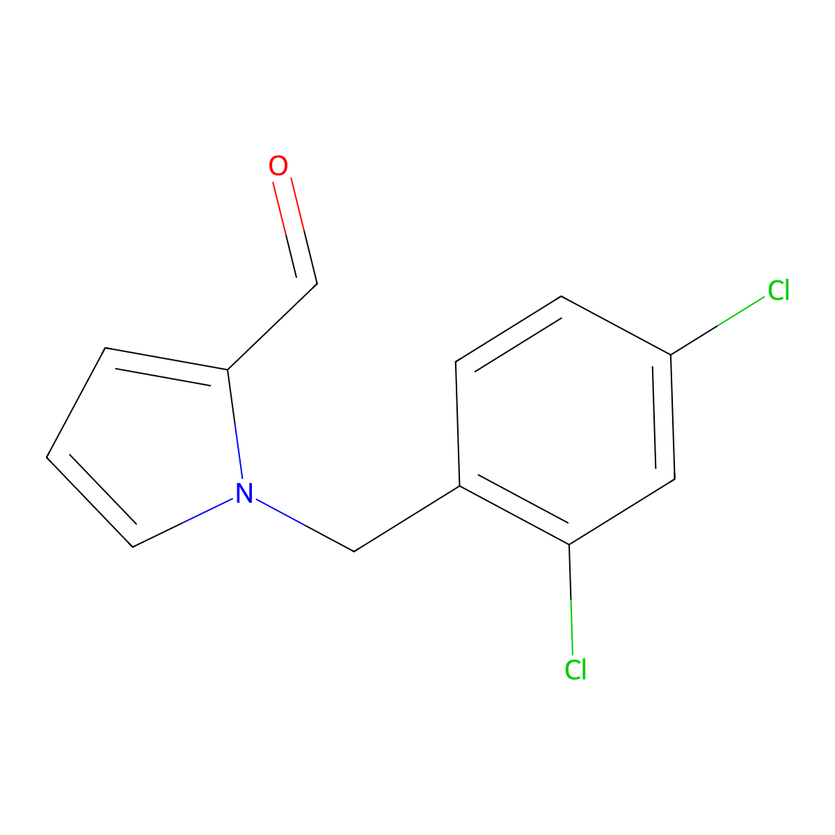 1-(2,4-dichlorobenzyl)-1H-pyrrole-2-carbaldehyde molecular structure, CAS 669737-86-4