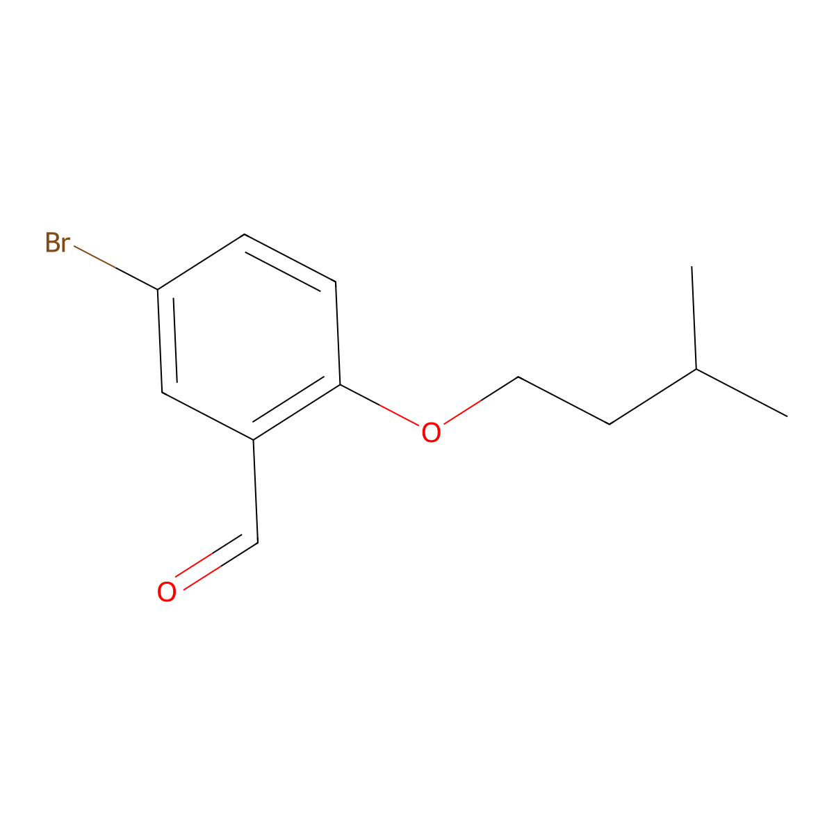 5-Bromo-2-(3-methylbutoxy)benzaldehyde molecular structure, CAS 669739-11-1
