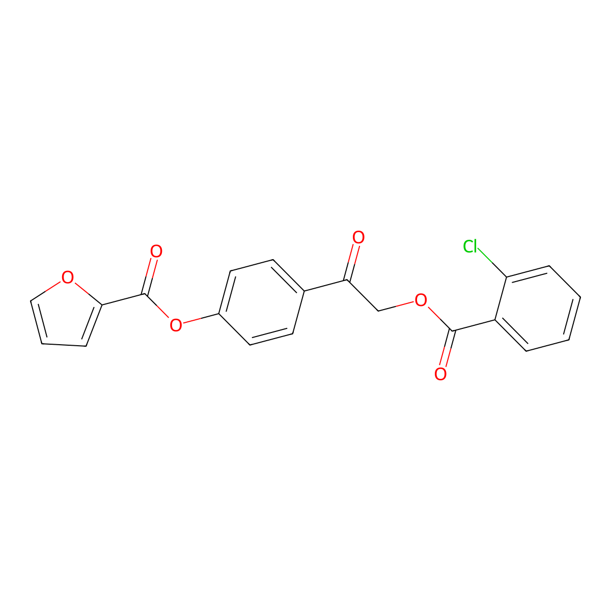 [4-[2-(2-Chlorobenzoyl)oxyacetyl]phenyl] furan-2-carboxylate molecular structure, CAS 669739-22-4