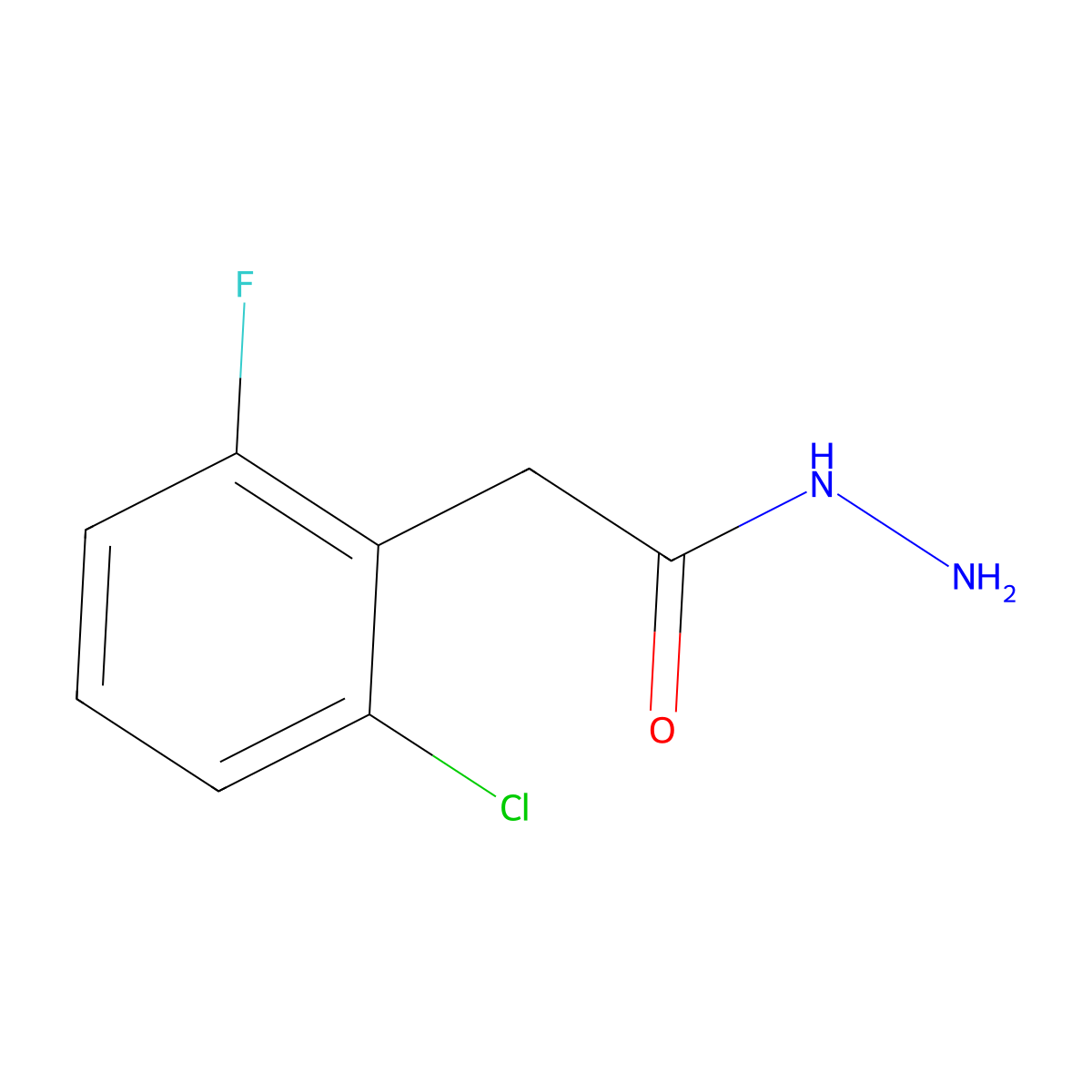2-(2-Chloro-6-fluorophenyl)acetohydrazide molecular structure, CAS 669740-15-2