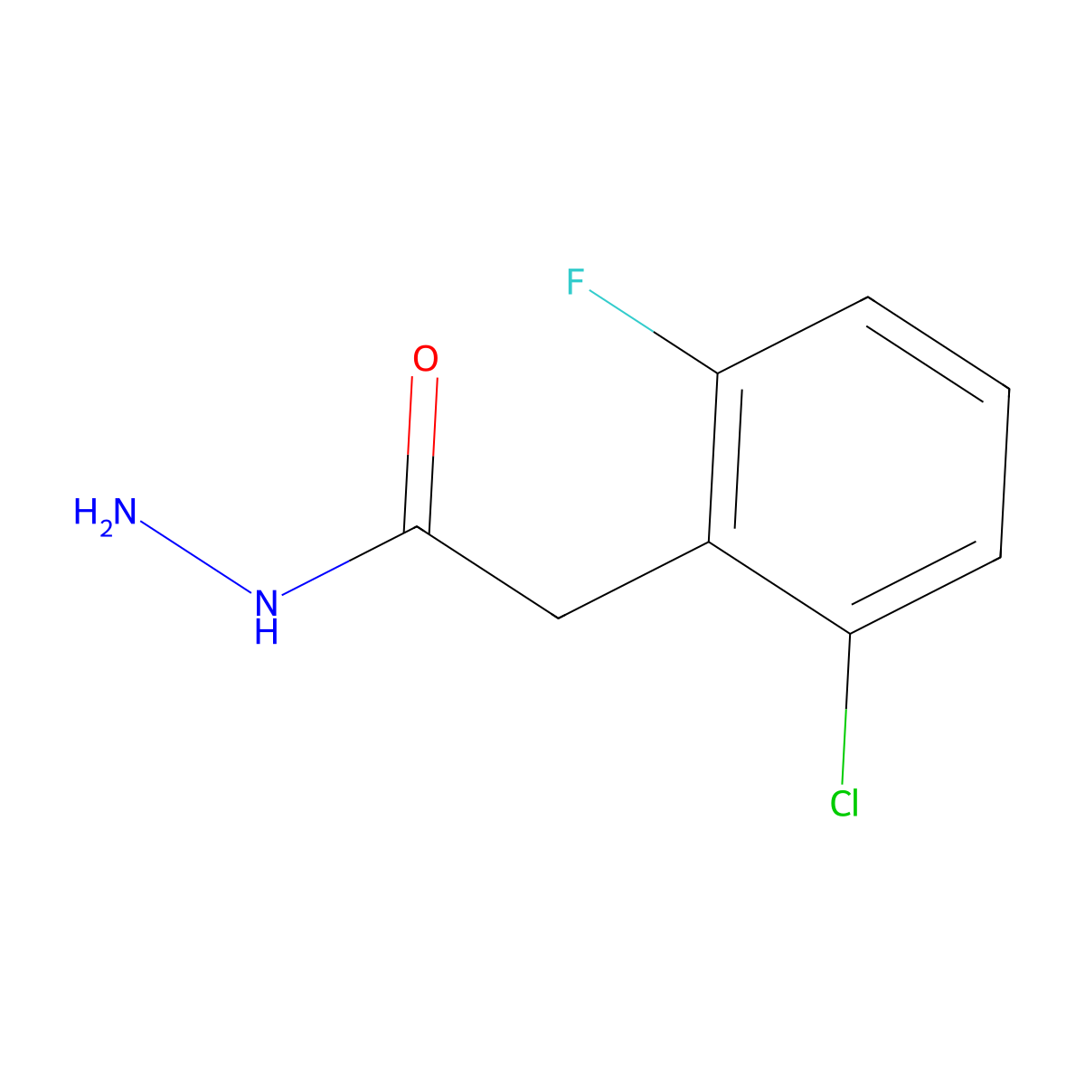 2-(2-Chloro-6-fluorophenyl)acetohydrazide molecular structure, CAS 669740-15-2