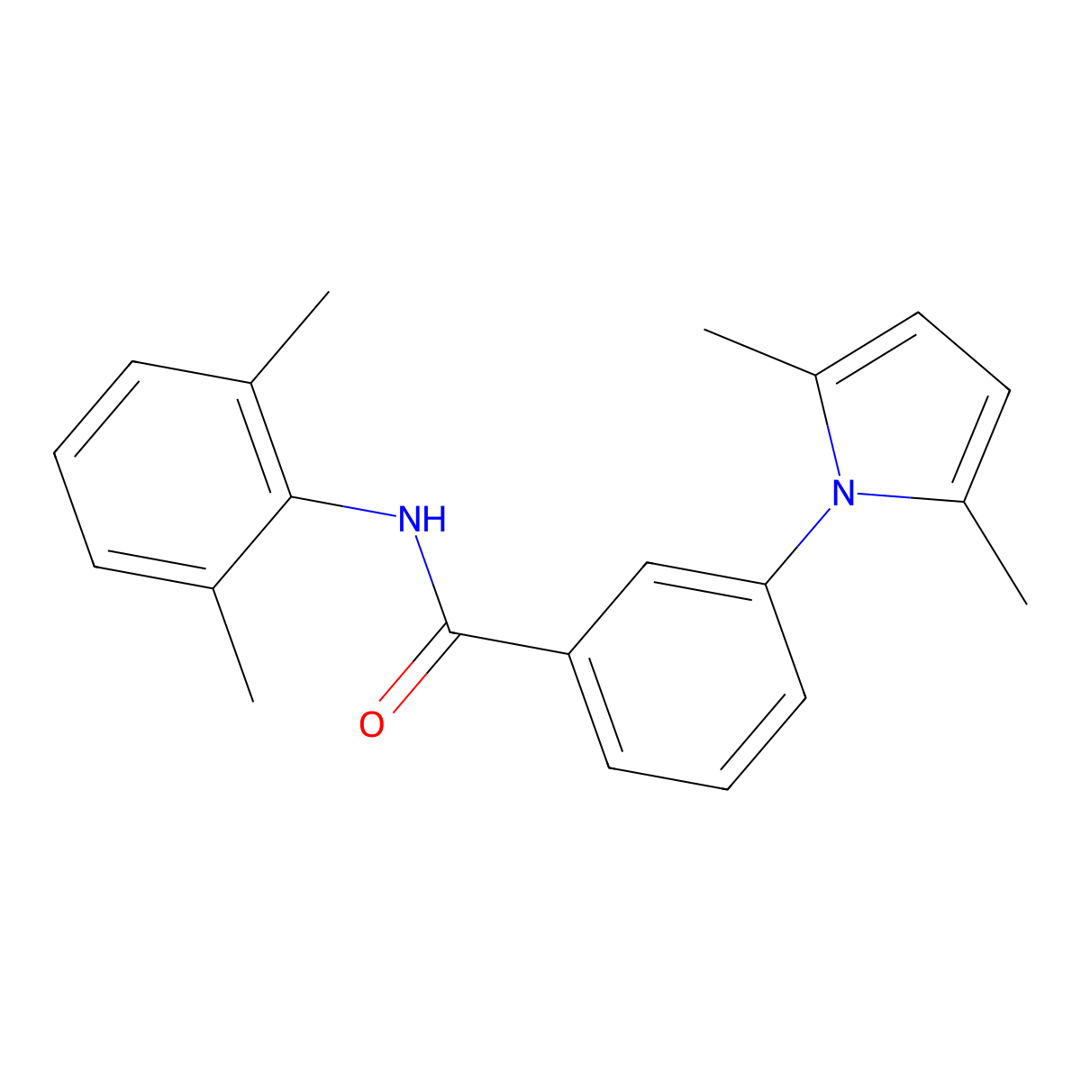 N-(2,6-dimethylphenyl)-3-(2,5-dimethylpyrrol-1-yl)benzamide molecular structure, CAS 669740-63-0