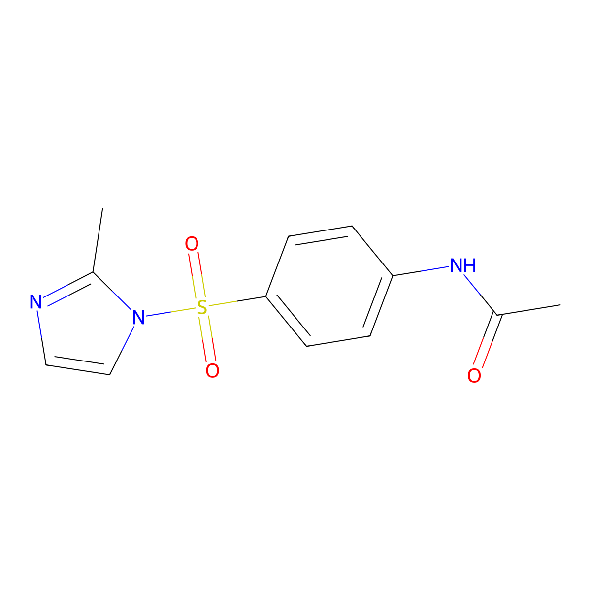 N-{4-[(2-methyl-1H-imidazol-1-yl)sulfonyl]phenyl}acetamide molecular structure, CAS 669741-45-1