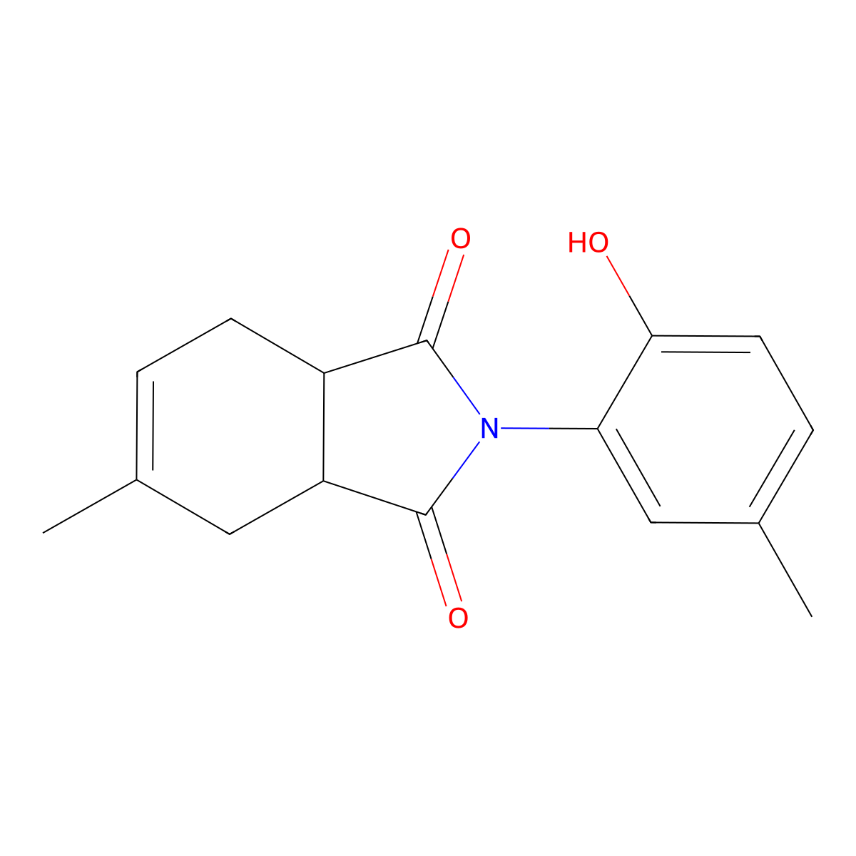 2-(2-Hydroxy-5-methylphenyl)-5-methyl-3a,4,7,7a-tetrahydroisoindole-1,3-dione molecular structure, CAS 669742-20-5