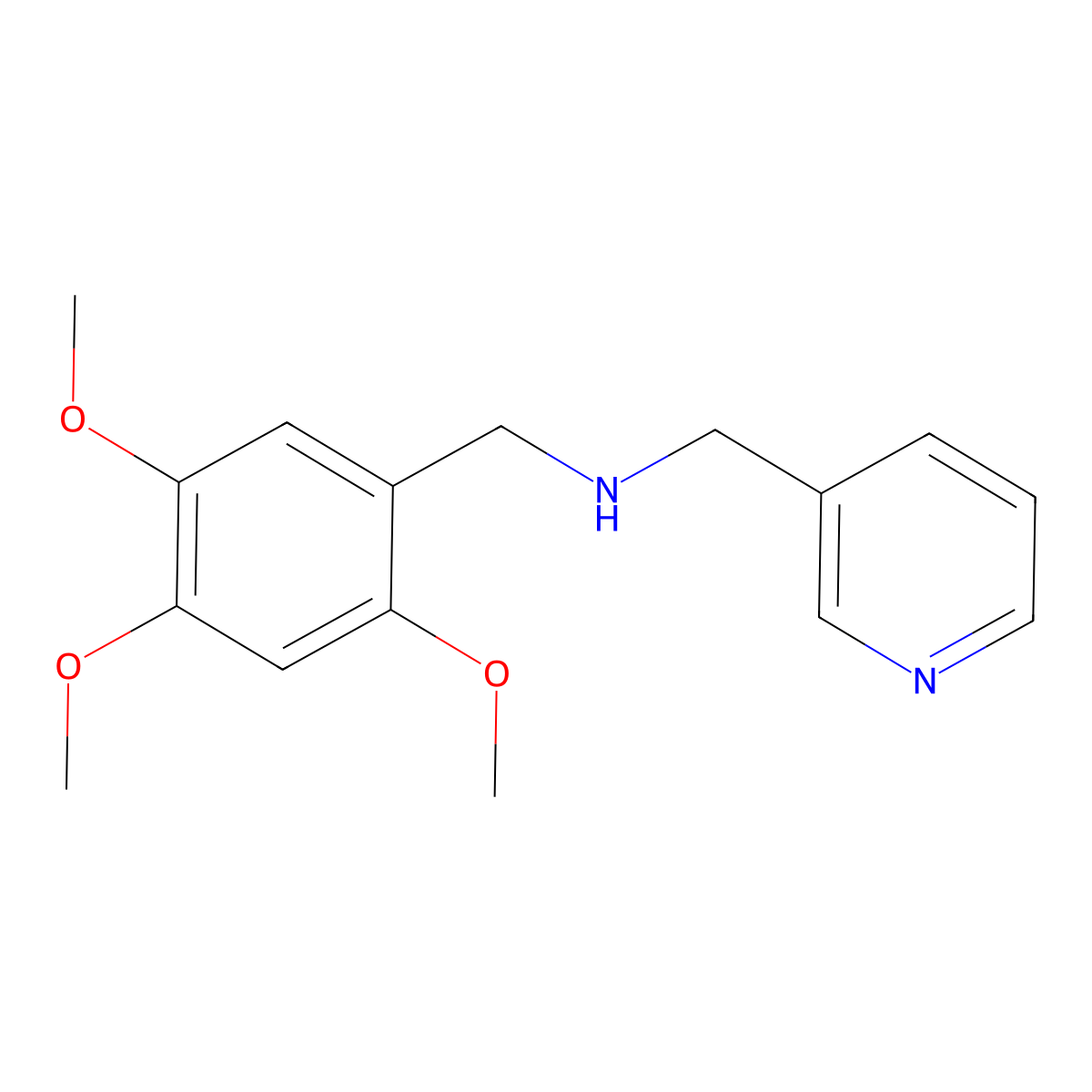 Pyridin-3-ylmethyl-(2,4,5-trimethoxy-benzyl)-amine molecular structure, CAS 669744-23-4
