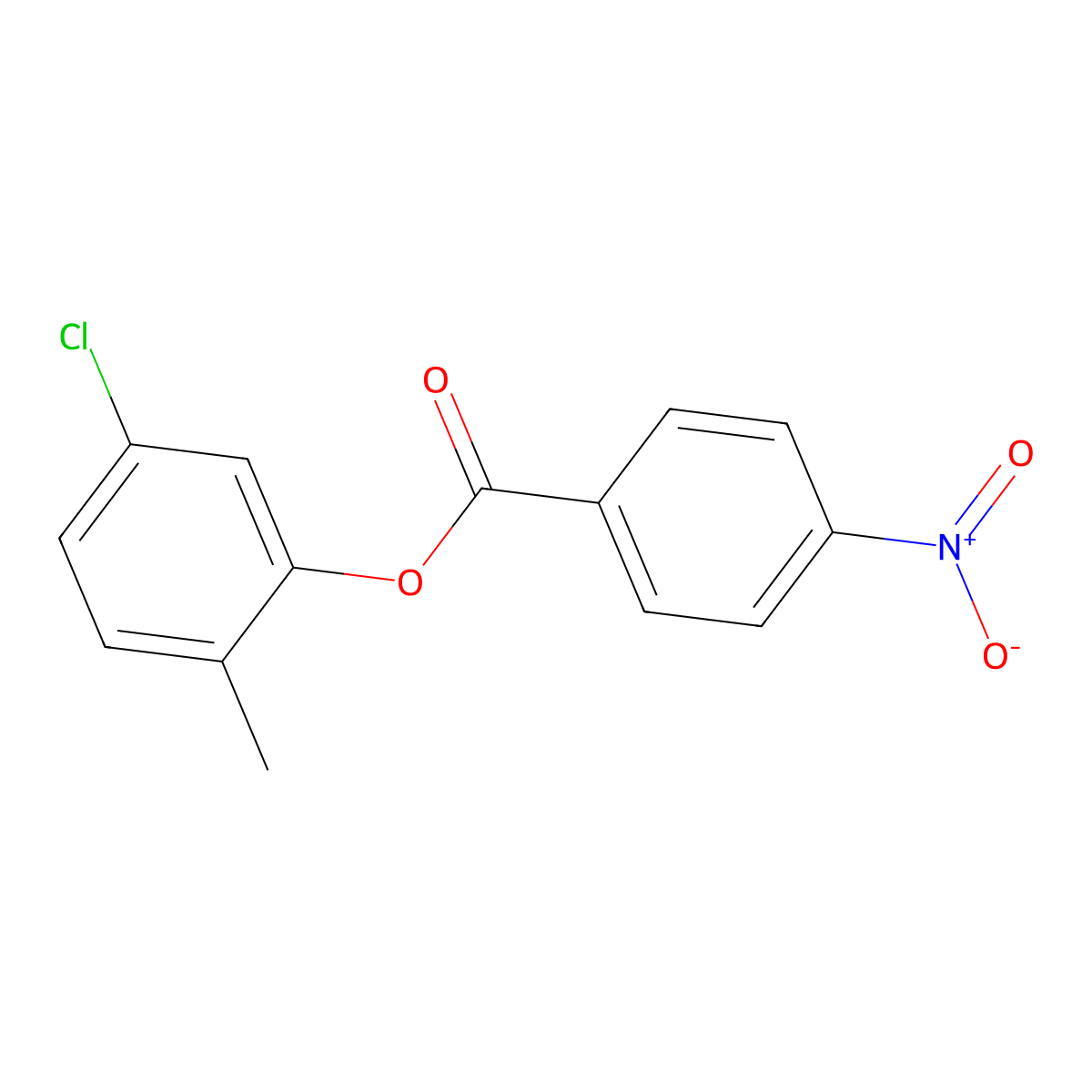 5-Chloro-2-methylphenyl 4-nitrobenzoate molecular structure, CAS 669744-27-8