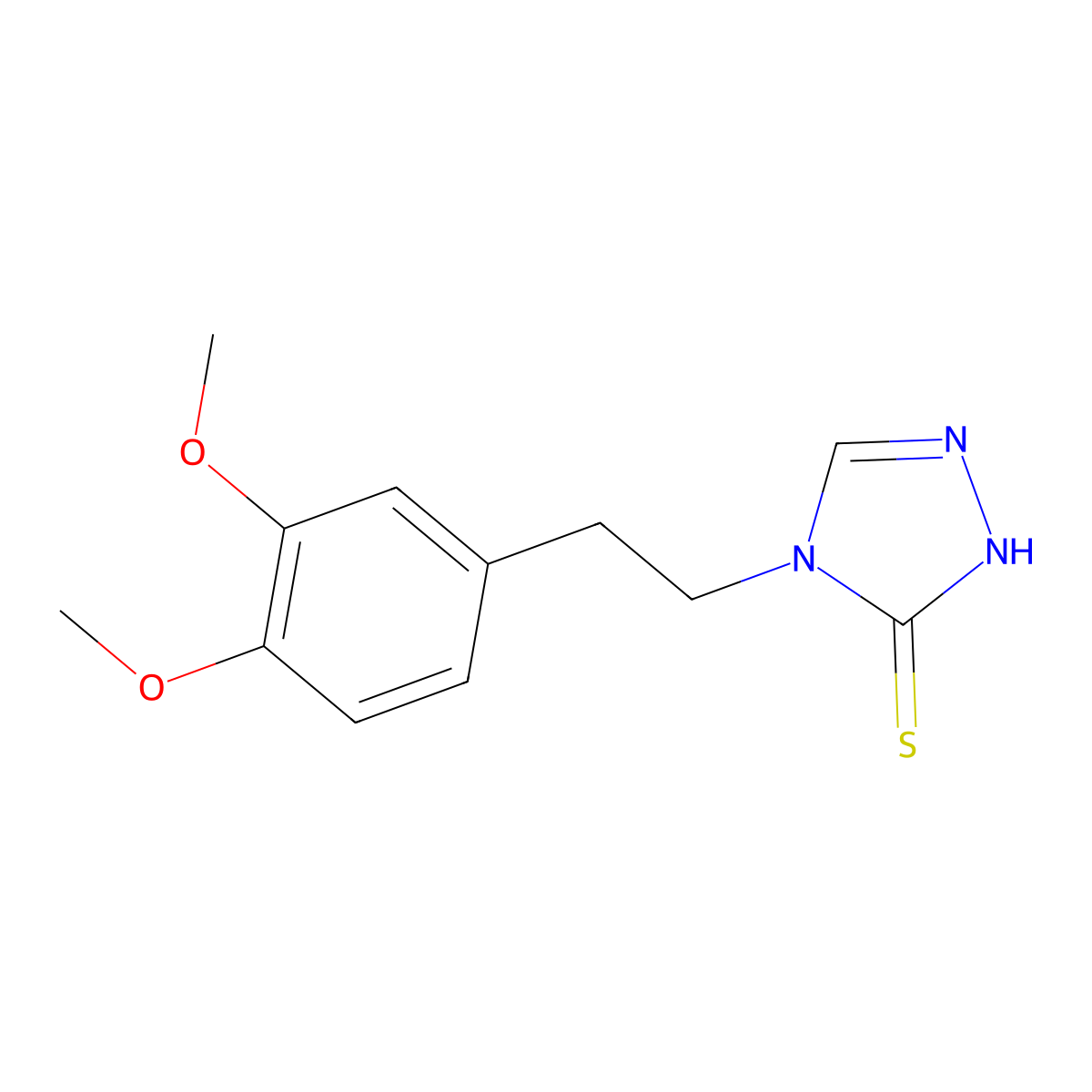 4-[2-(3,4-dimethoxyphenyl)ethyl]-4H-1,2,4-triazole-3-thiol molecular structure, CAS 669747-66-4