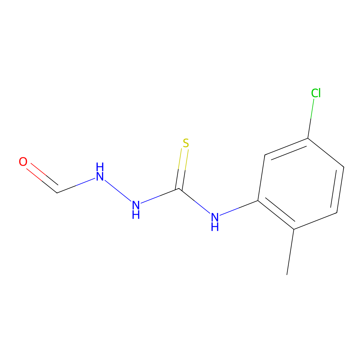N-(5-chloro-2-methylphenyl)-2-formylhydrazinecarbothioamide molecular structure, CAS 669747-82-4