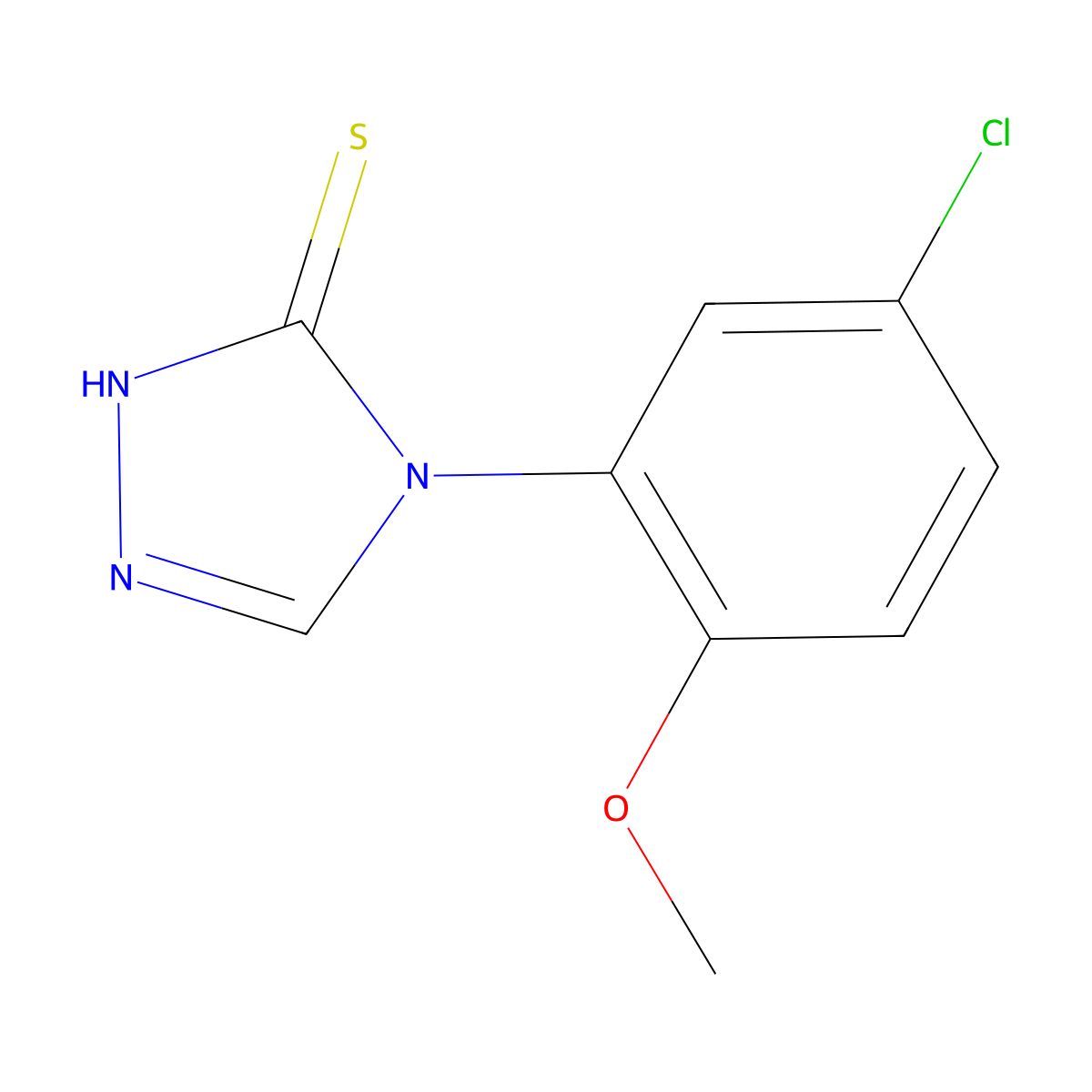 4-(5-Chloro-2-methoxyphenyl)-1,2,4-triazole-3-thiol molecular structure, CAS 669748-00-9