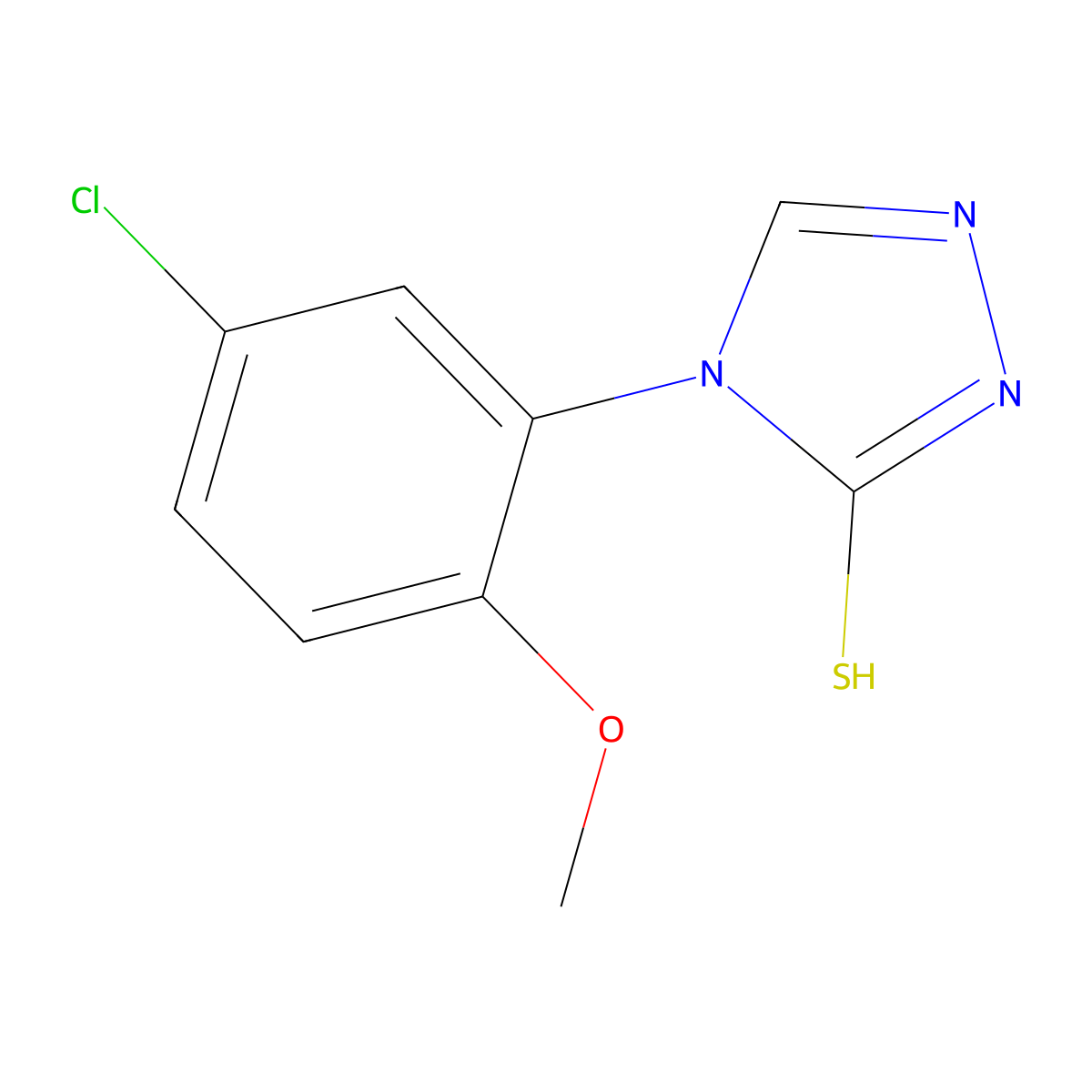4-(5-Chloro-2-methoxyphenyl)-1,2,4-triazole-3-thiol molecular structure, CAS 669748-00-9