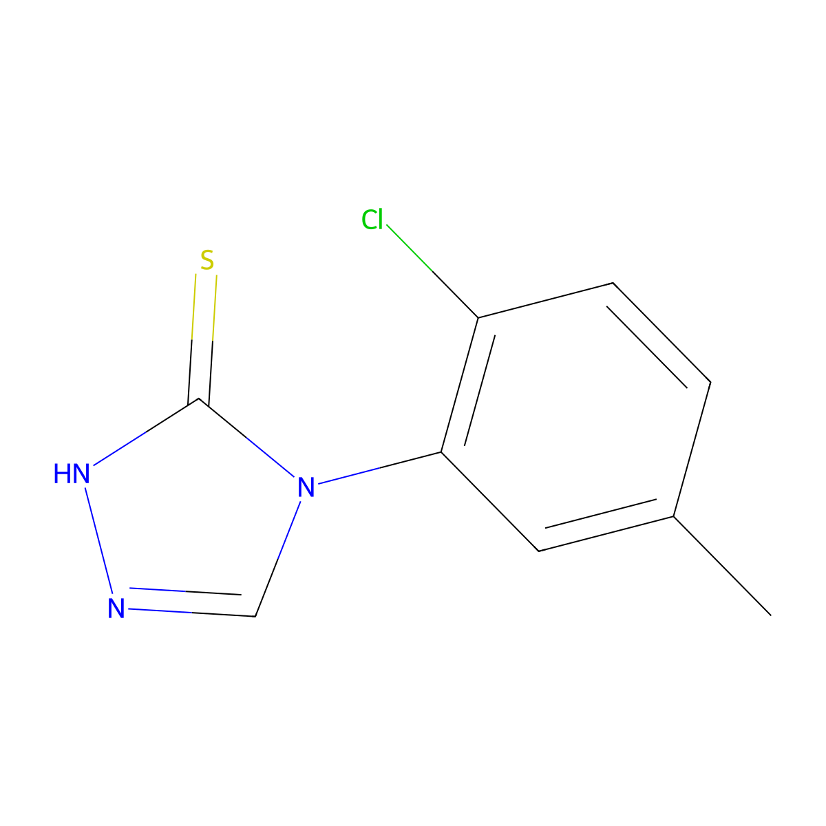 4-(2-Chloro-5-methylphenyl)-1,2,4-triazole-3-thiol molecular structure, CAS 669748-28-1