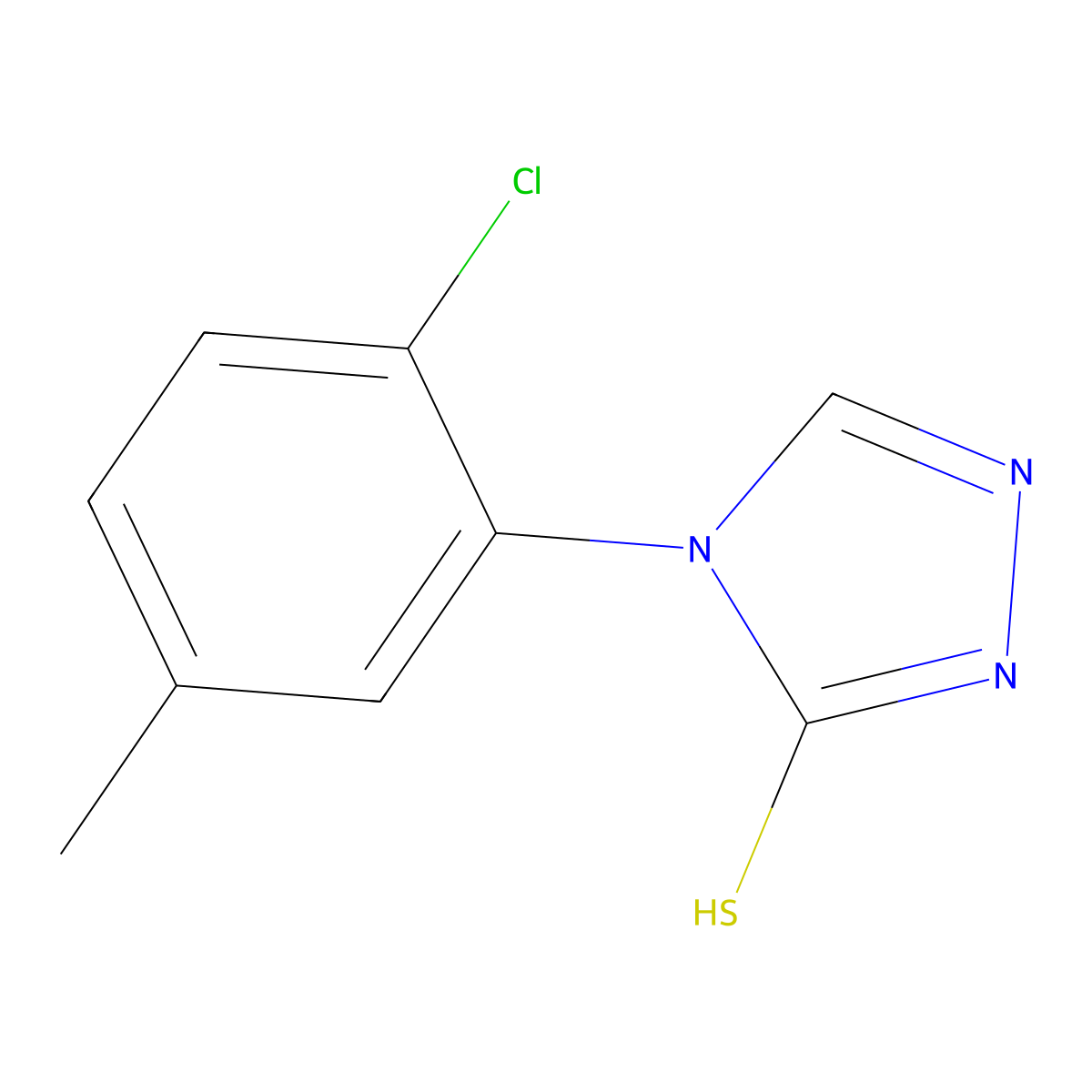 4-(2-Chloro-5-methylphenyl)-1,2,4-triazole-3-thiol molecular structure, CAS 669748-28-1