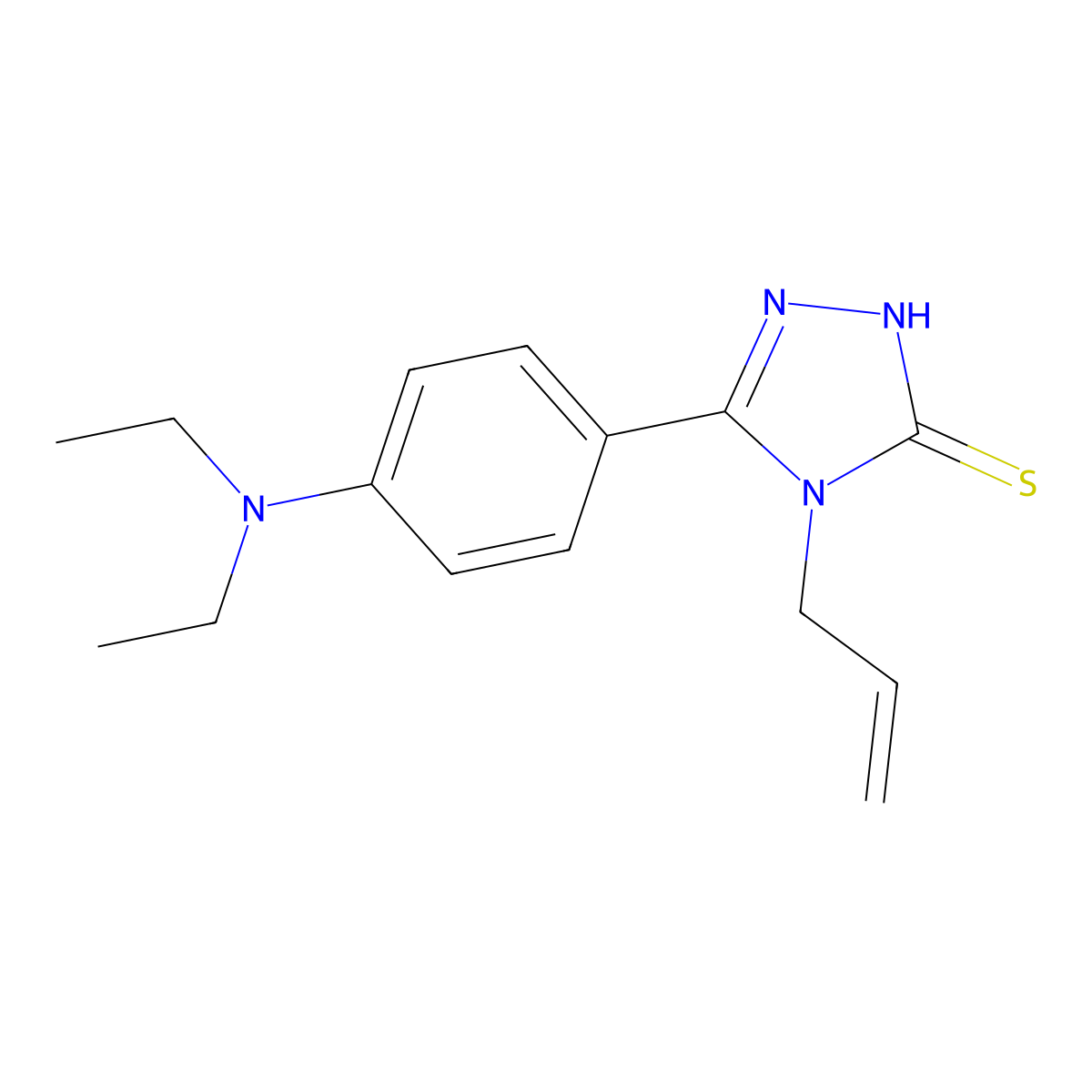 4-allyl-5-[4-(diethylamino)phenyl]-4H-1,2,4-triazole-3-thiol molecular structure, CAS 669748-48-5