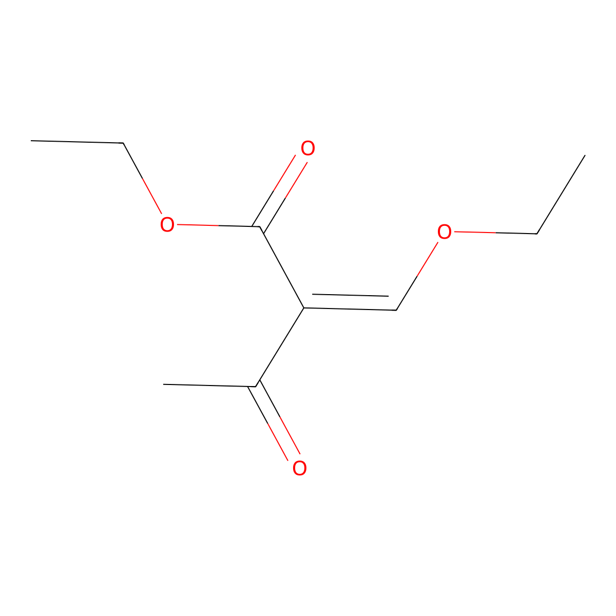 Ethyl 2-(ethoxymethylene)-3-oxobutanoate molecular structure, CAS 66975-53-9