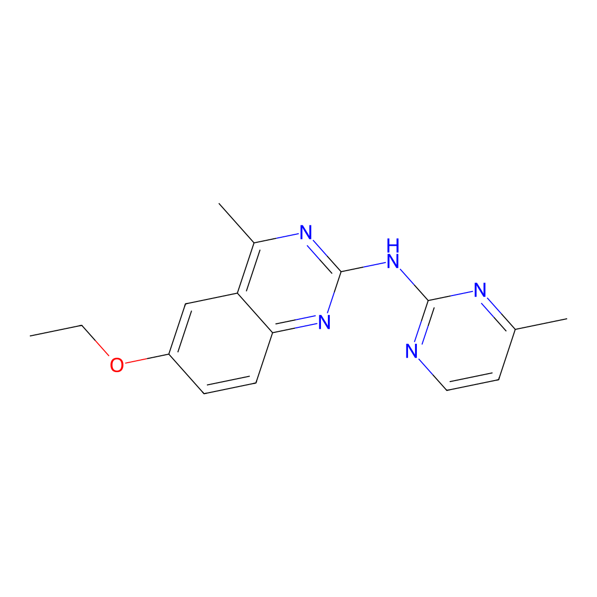 6-ethoxy-4-methyl-N-(4-methylpyrimidin-2-yl)quinazolin-2-amine molecular structure, CAS 669752-70-9
