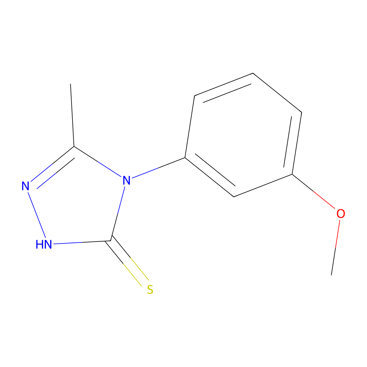 4-(3-methoxyphenyl)-5-methyl-4H-1,2,4-triazole-3-thiol molecular structure, CAS 669755-26-4