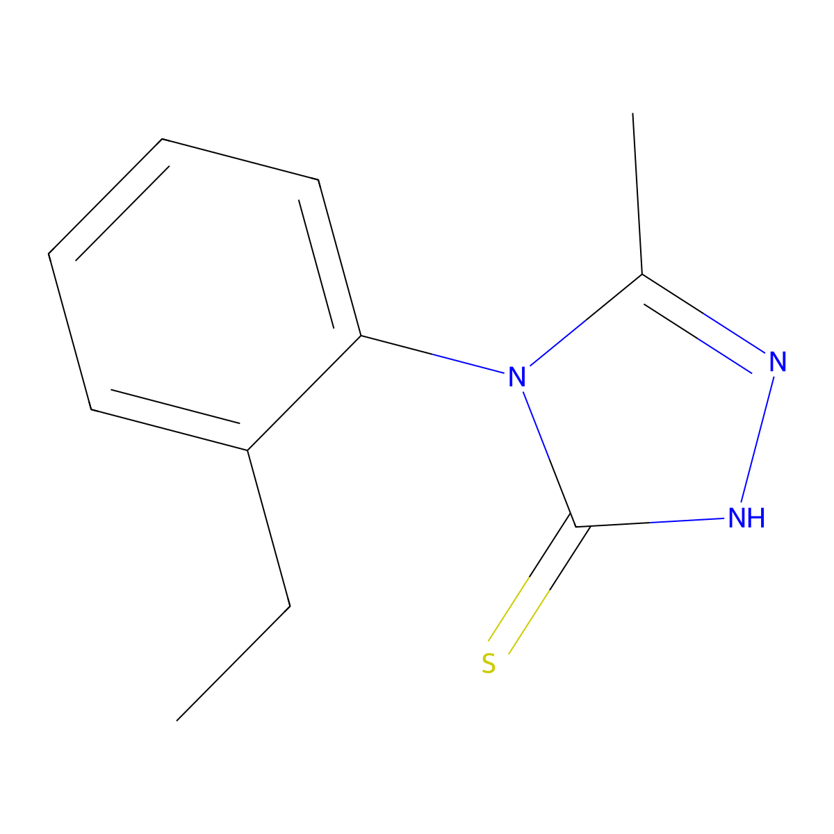 4-(2-ethylphenyl)-5-methyl-4H-1,2,4-triazole-3-thiol molecular structure, CAS 669755-34-4