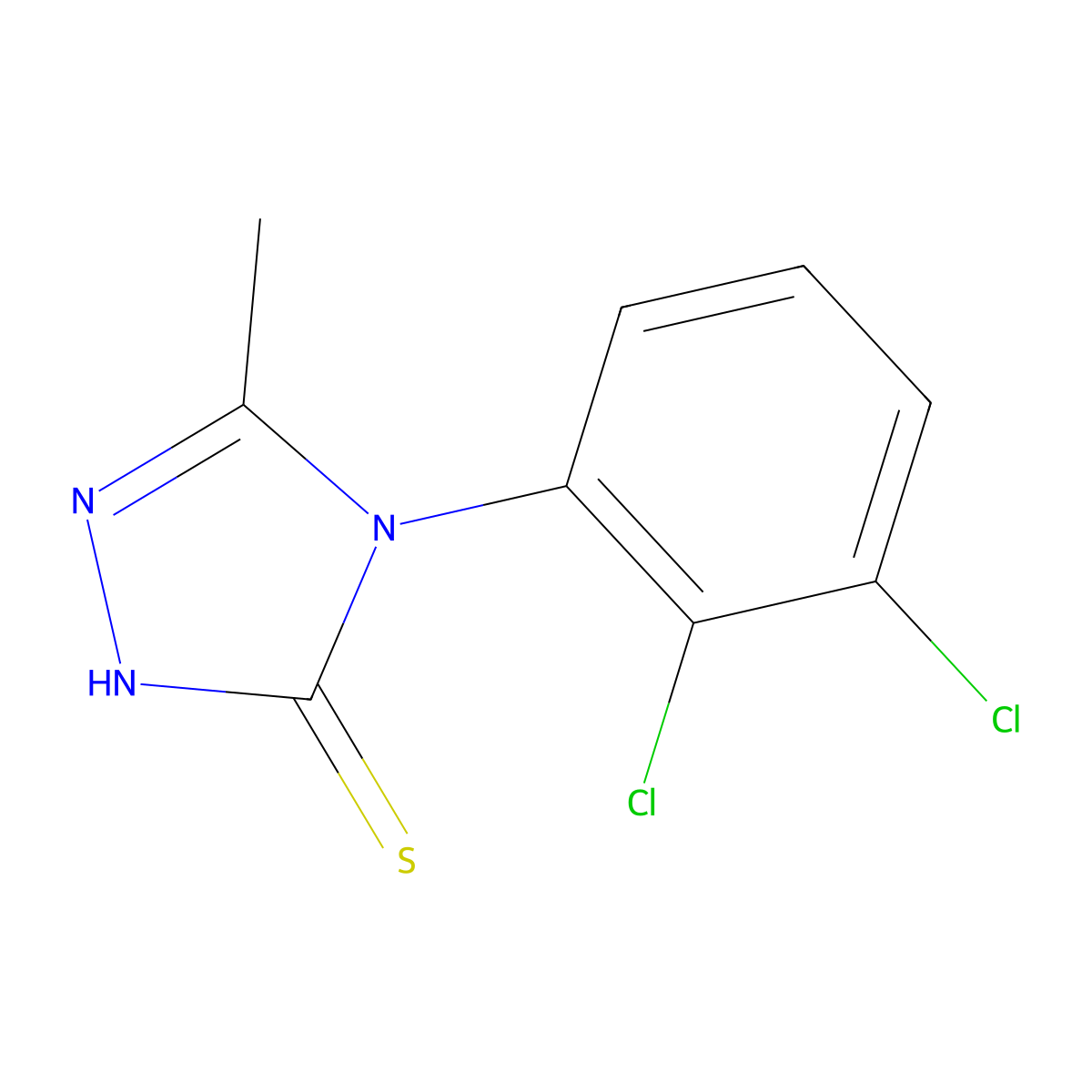 4-(2,3-Dichlorophenyl)-5-methyl-1,2,4-triazole-3-thiol molecular structure, CAS 669755-57-1