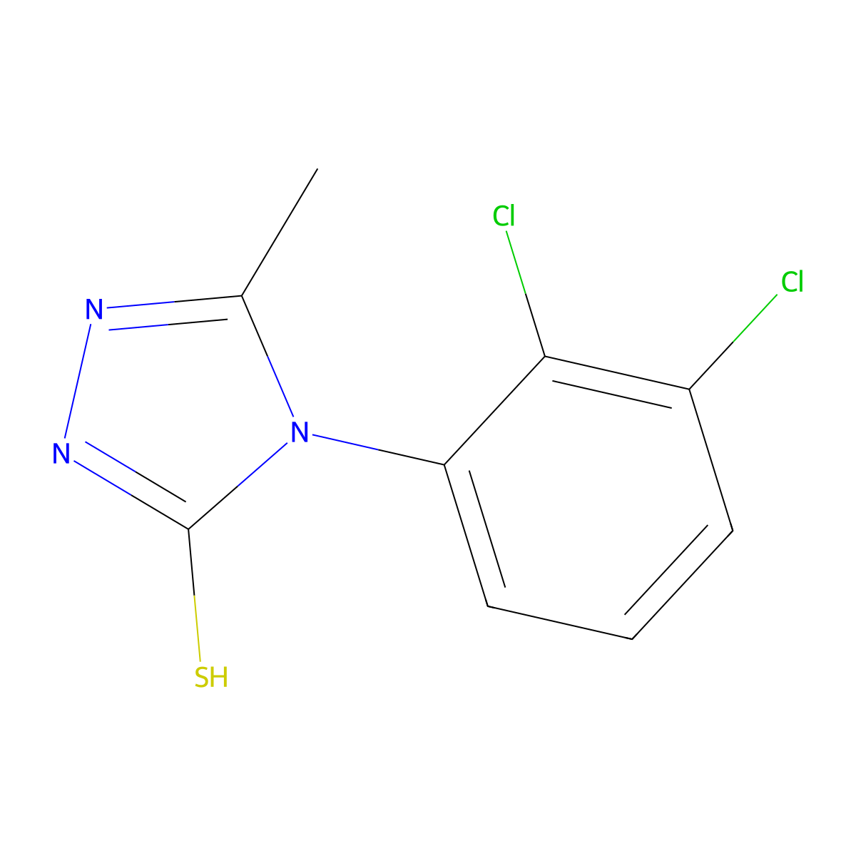 4-(2,3-Dichlorophenyl)-5-methyl-1,2,4-triazole-3-thiol molecular structure, CAS 669755-57-1