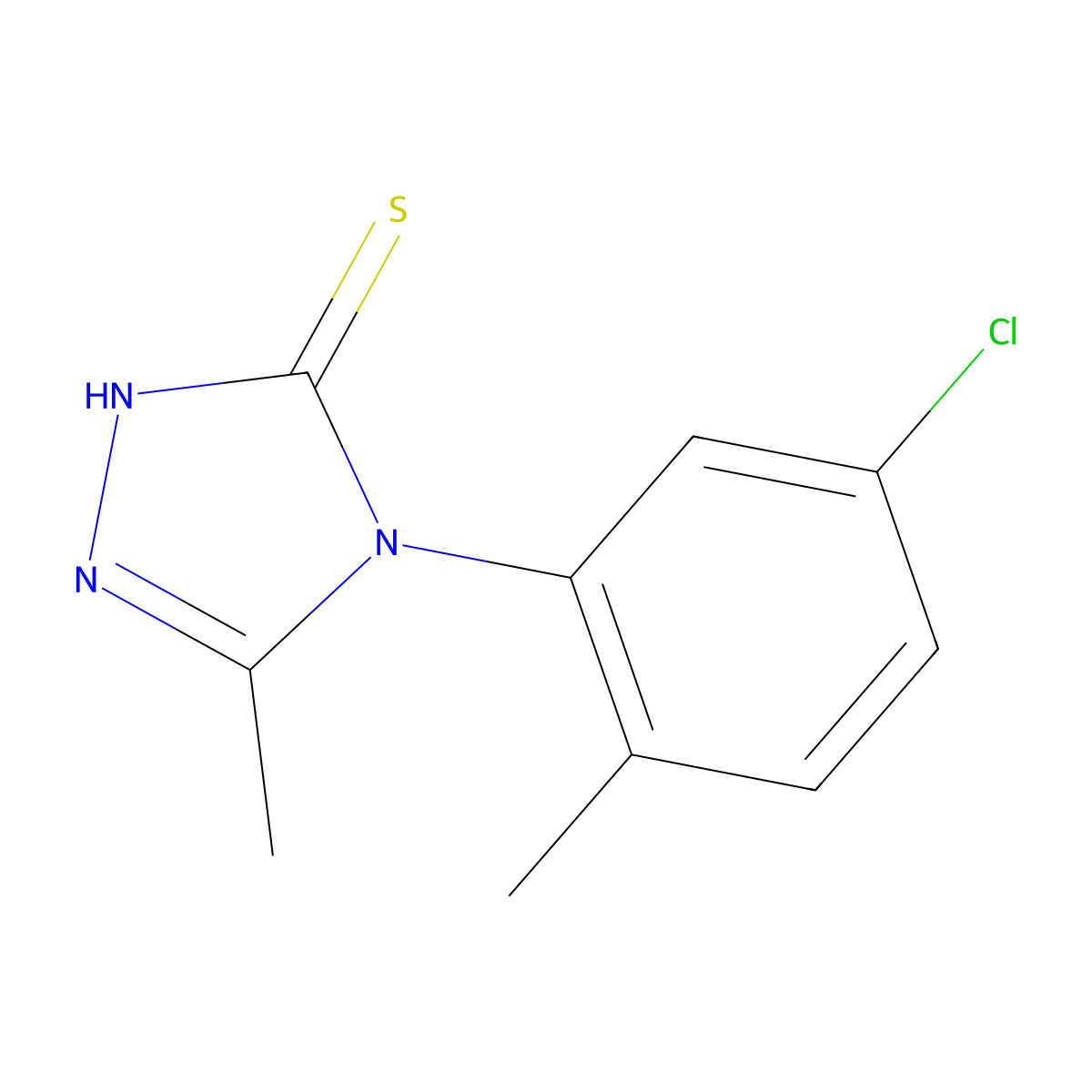 4-(5-Chloro-2-methylphenyl)-5-methyl-1,2,4-triazole-3-thiol molecular structure, CAS 669755-73-1
