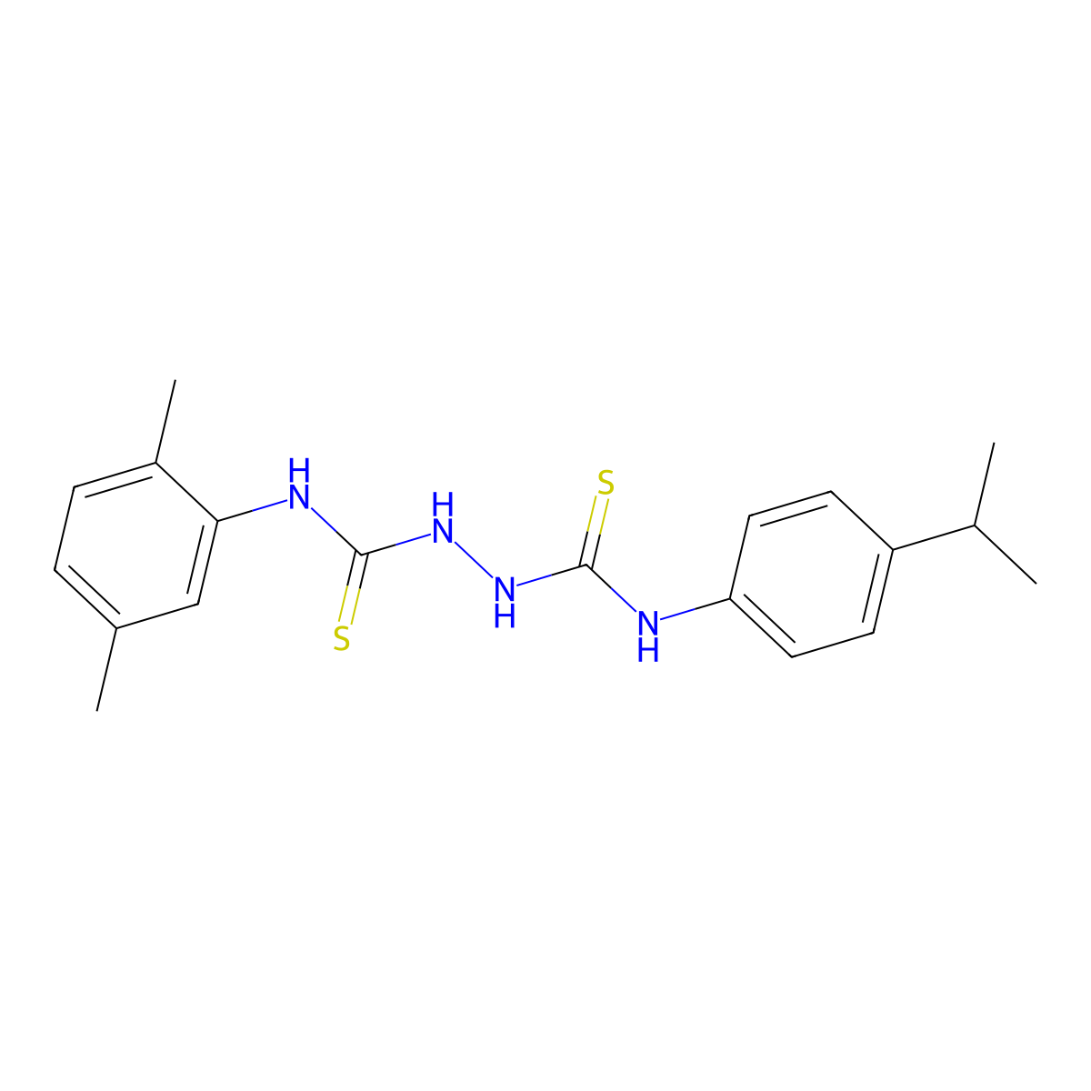 1-(2,5-Dimethylphenyl)-3-[(4-propan-2-ylphenyl)carbamothioylamino]thiourea molecular structure, CAS 669756-10-9