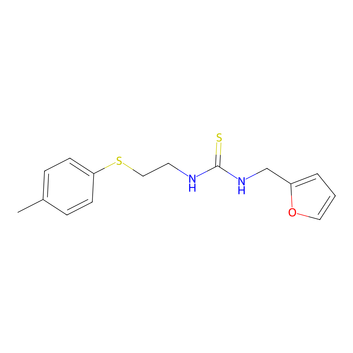 1-(Furan-2-ylmethyl)-3-[2-(4-methylphenyl)sulfanylethyl]thiourea molecular structure, CAS 669756-34-7
