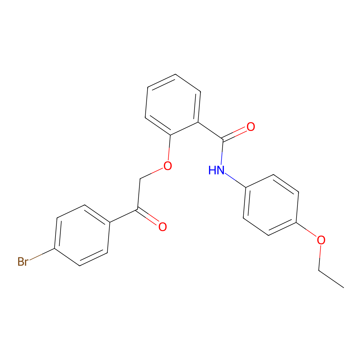 2-[2-(4-bromophenyl)-2-oxoethoxy]-N-(4-ethoxyphenyl)benzamide molecular structure, CAS 669756-36-9