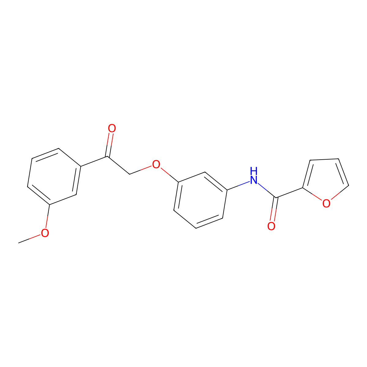 N-[3-[2-(3-methoxyphenyl)-2-oxoethoxy]phenyl]furan-2-carboxamide molecular structure, CAS 669756-72-3