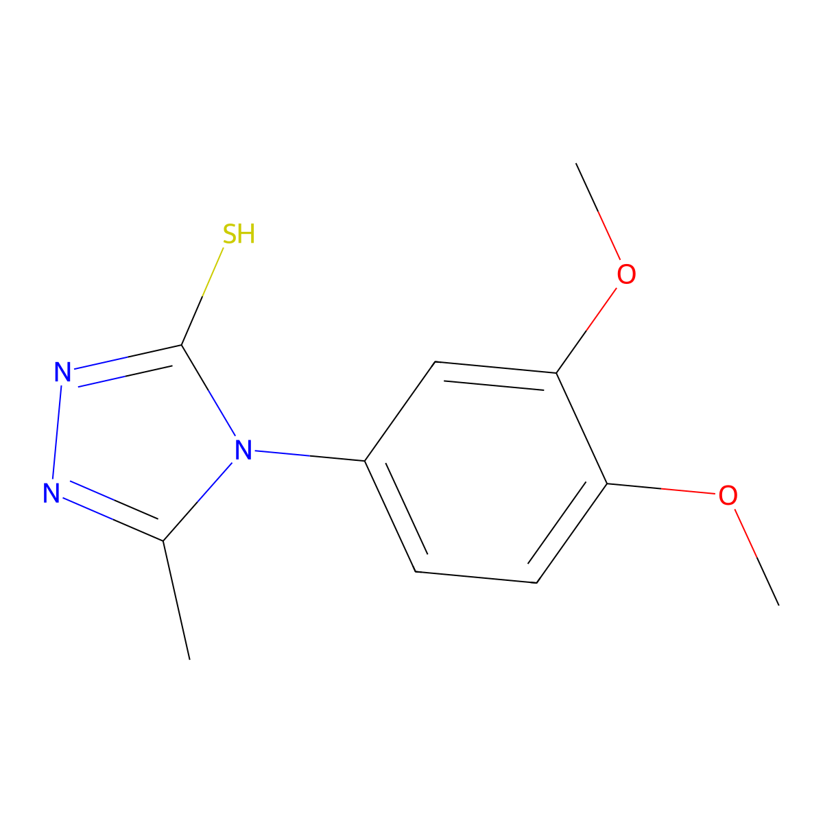 4-(3,4-Dimethoxyphenyl)-5-methyl-1,2,4-triazole-3-thiol molecular structure, CAS 669757-21-5