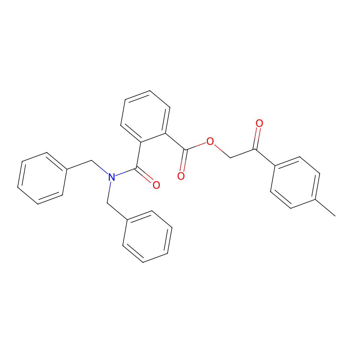 2-(4-Methylphenyl)-2-oxoethyl 2-(dibenzylcarbamoyl)benzoate molecular structure, CAS 669757-87-3