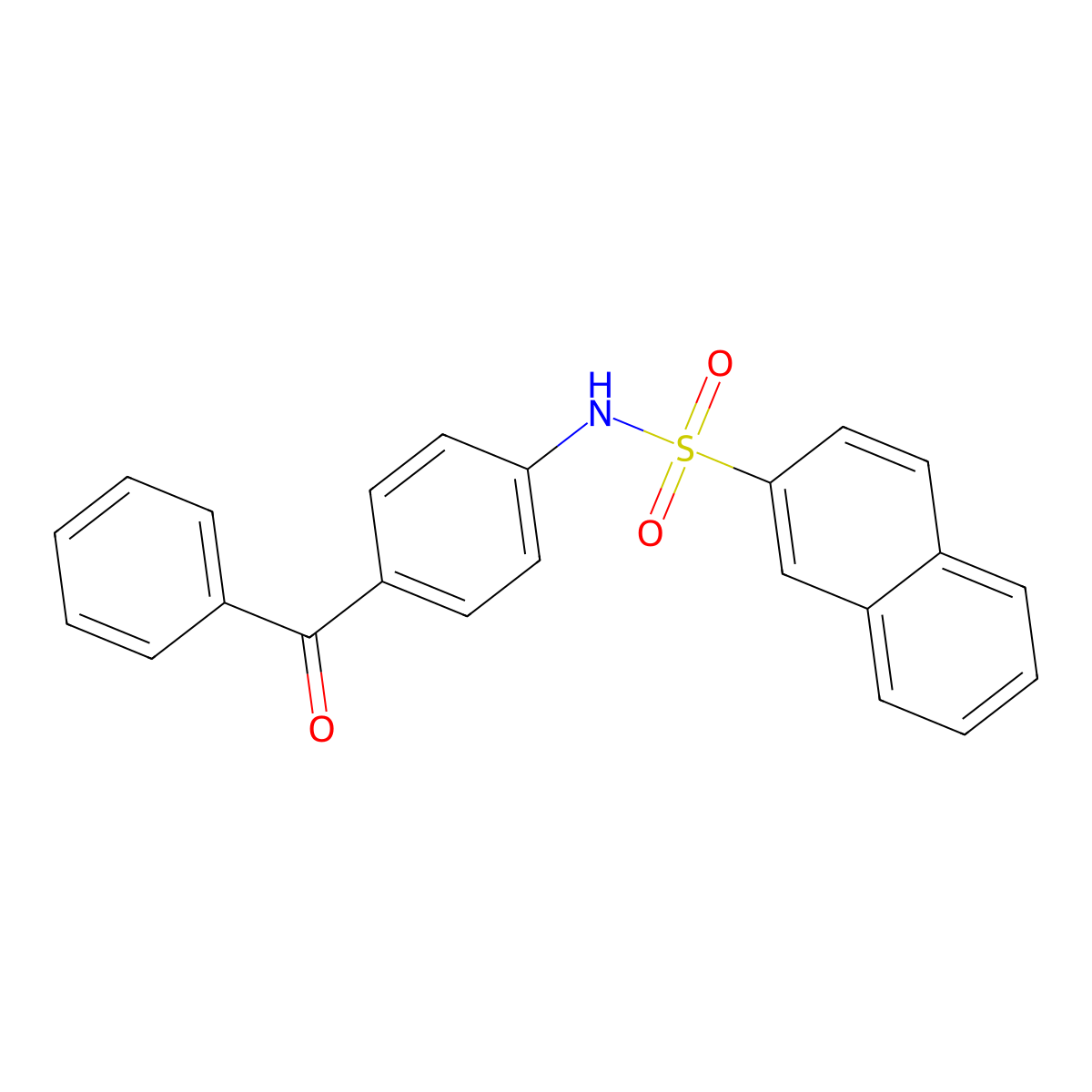 N-(4-benzoylphenyl)naphthalene-2-sulfonamide molecular structure, CAS 669757-97-5
