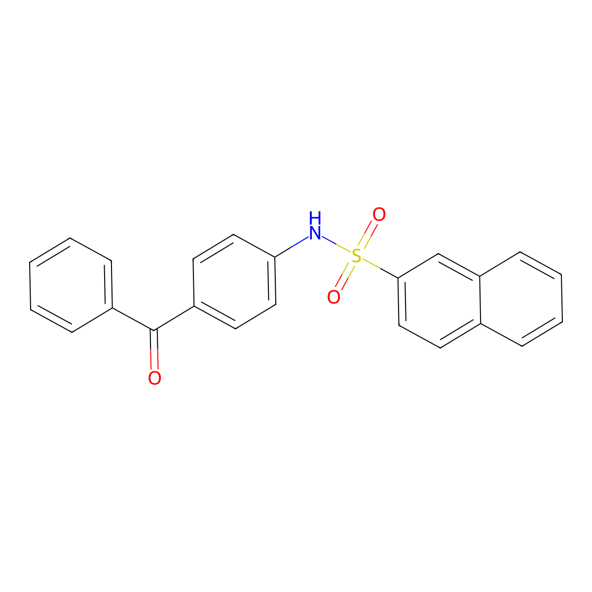 N-(4-benzoylphenyl)naphthalene-2-sulfonamide molecular structure, CAS 669757-97-5