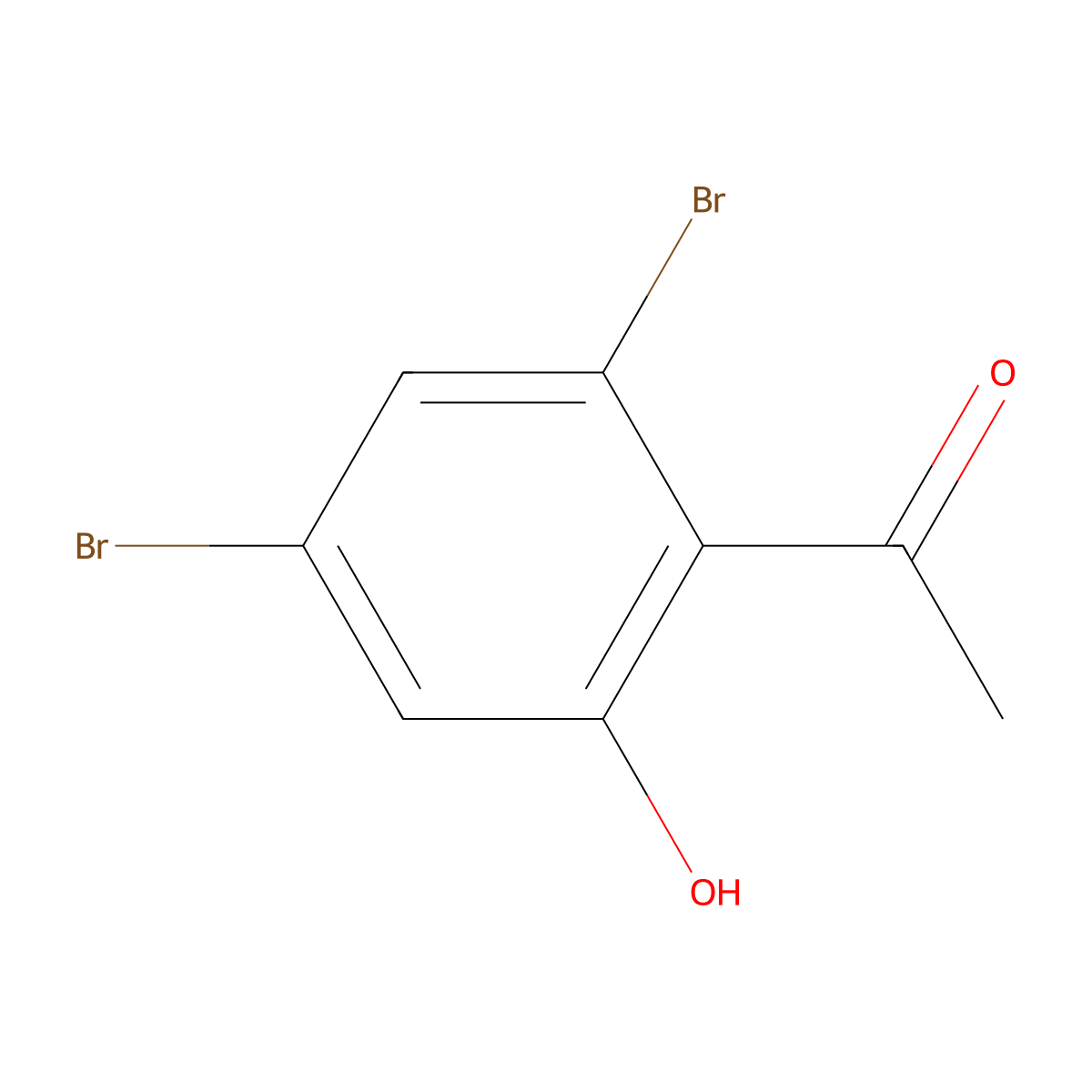 1-(2,4-Dibromo-6-hydroxyphenyl)ethanone molecular structure, CAS 669767-20-8
