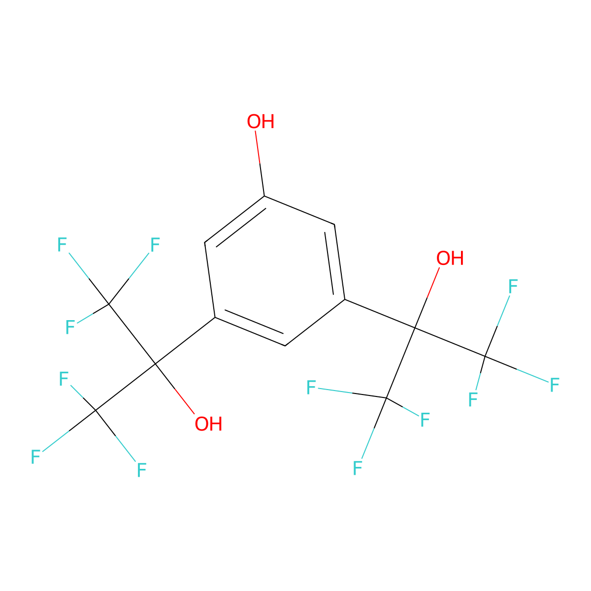 2,2'-(5-Hydroxy-1,3-phenylene)bis(1,1,1,3,3,3-hexafluoropropan-2-ol) molecular structure, CAS 669768-28-9